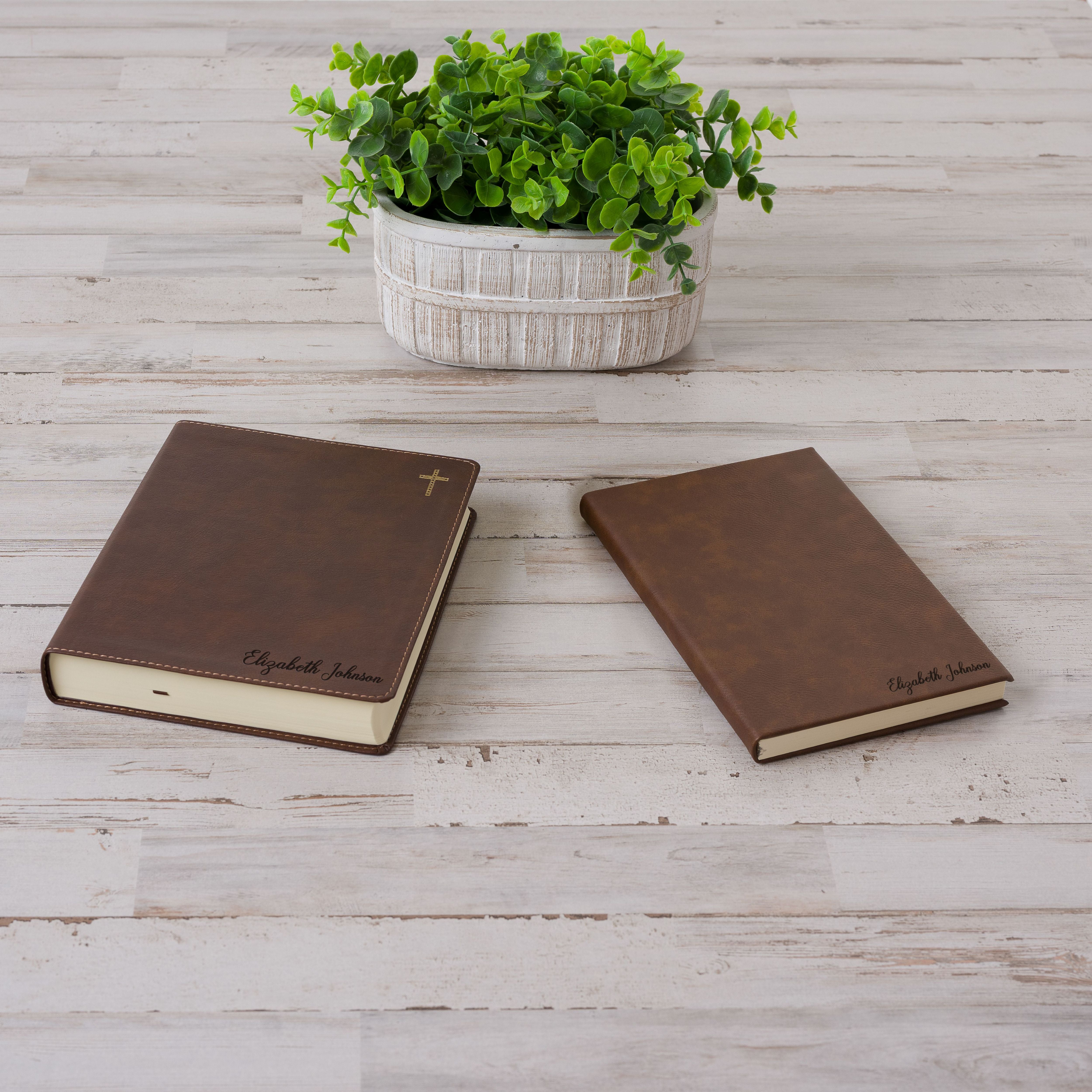 Personalized NIV Journaling Bible & Prayer Journal Set, Wide-Margin Journaling Bible, Custom Engraved Name, Christian Gift, Baptism Gift