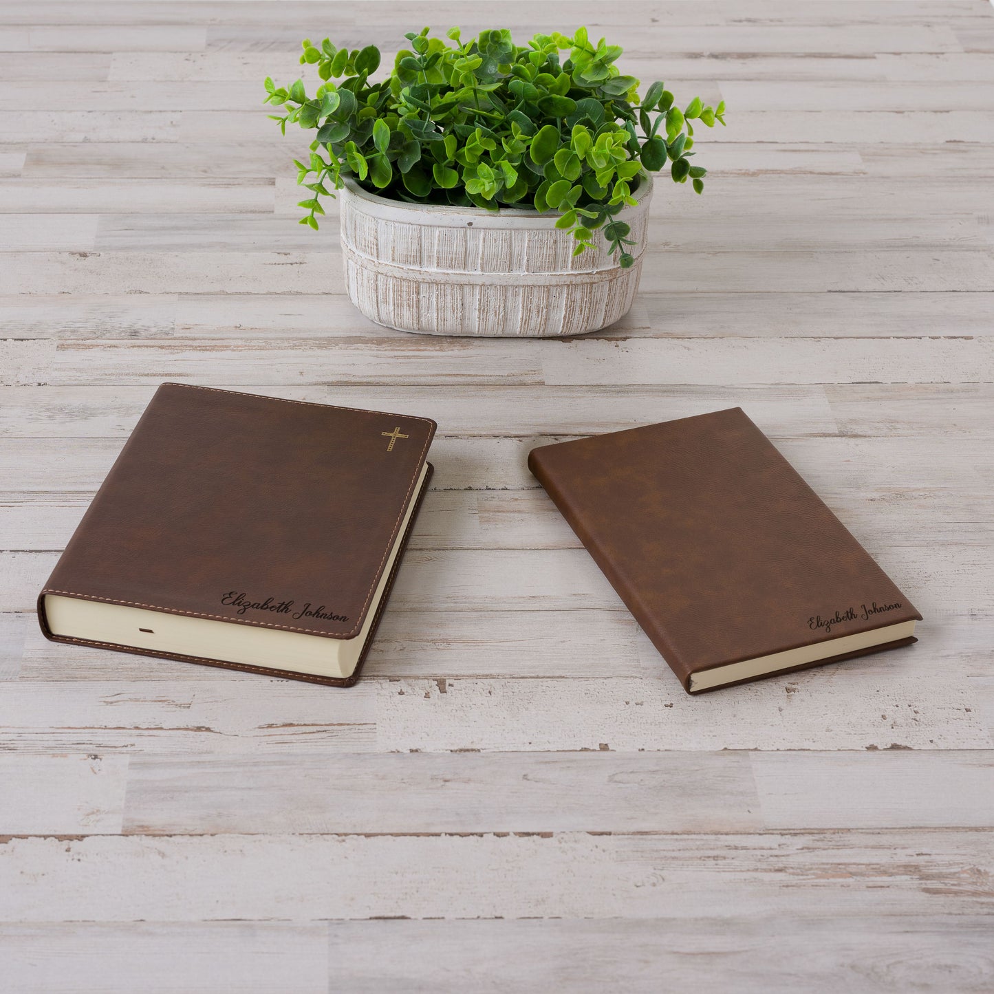 Personalized NIV Journaling Bible & Prayer Journal Set, Wide-Margin Journaling Bible, Custom Engraved Name, Christian Gift, Baptism Gift