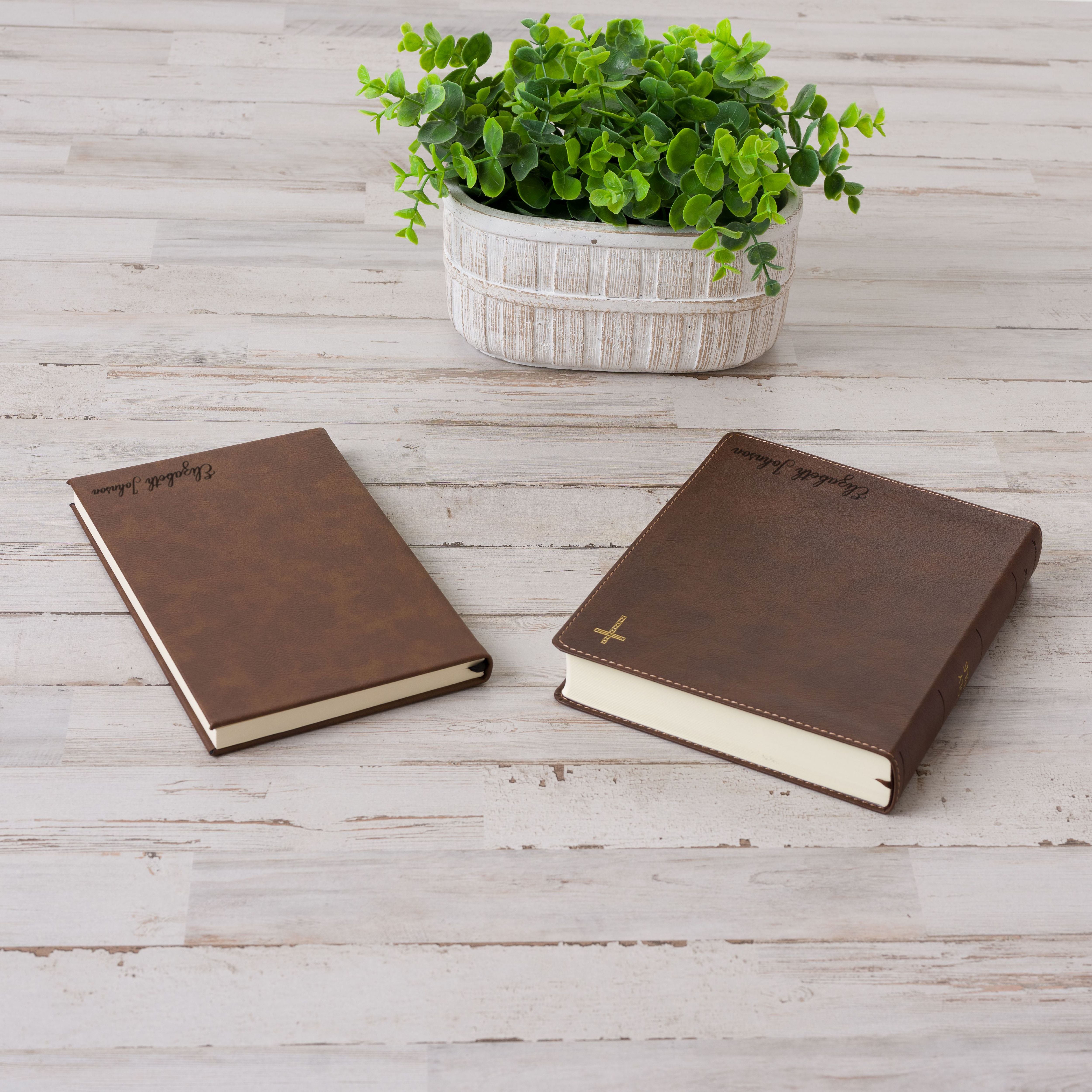 Personalized NIV Journaling Bible & Prayer Journal Set, Wide-Margin Journaling Bible, Custom Engraved Name, Christian Gift, Baptism Gift