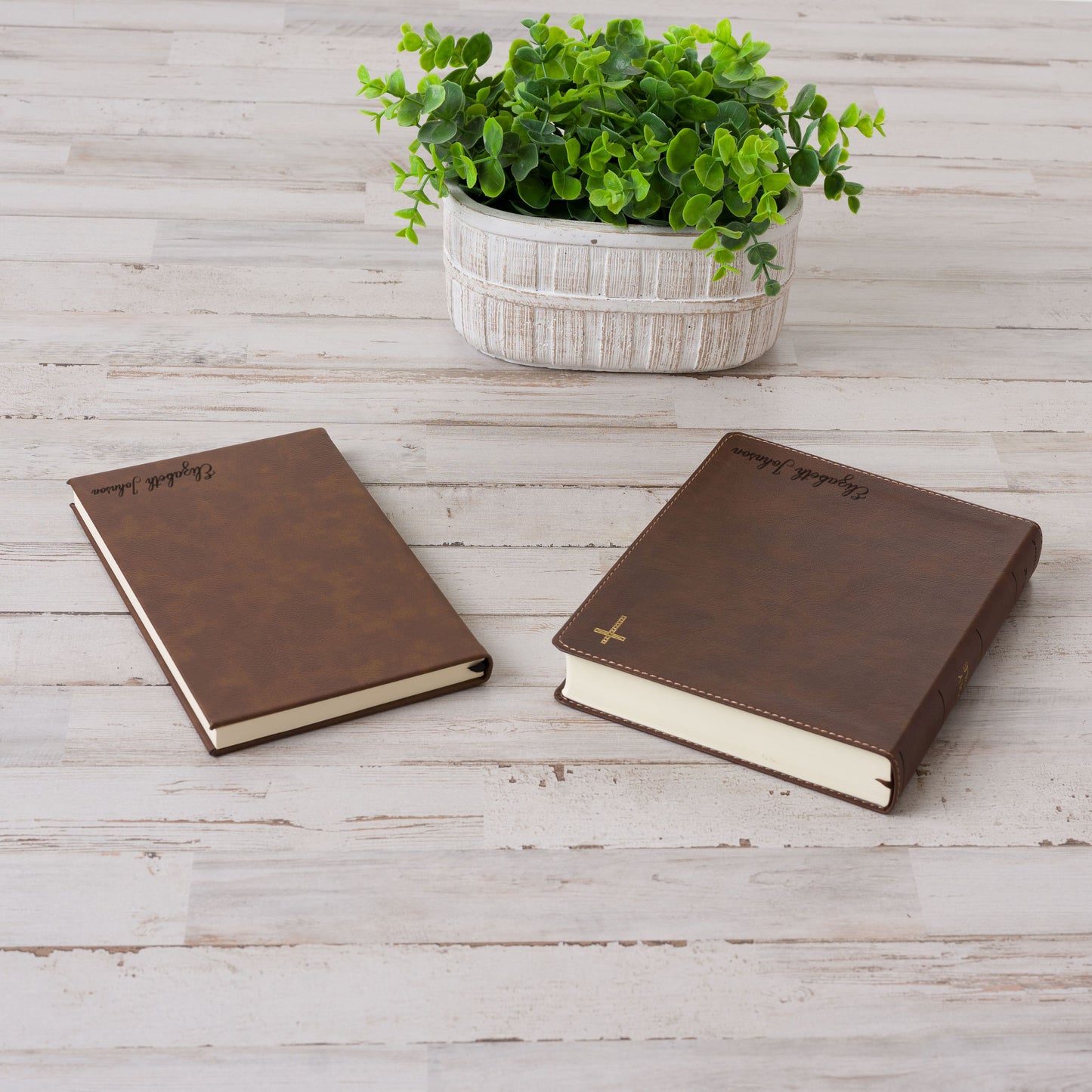 Personalized NIV Journaling Bible & Prayer Journal Set, Wide-Margin Journaling Bible, Custom Engraved Name, Christian Gift, Baptism Gift