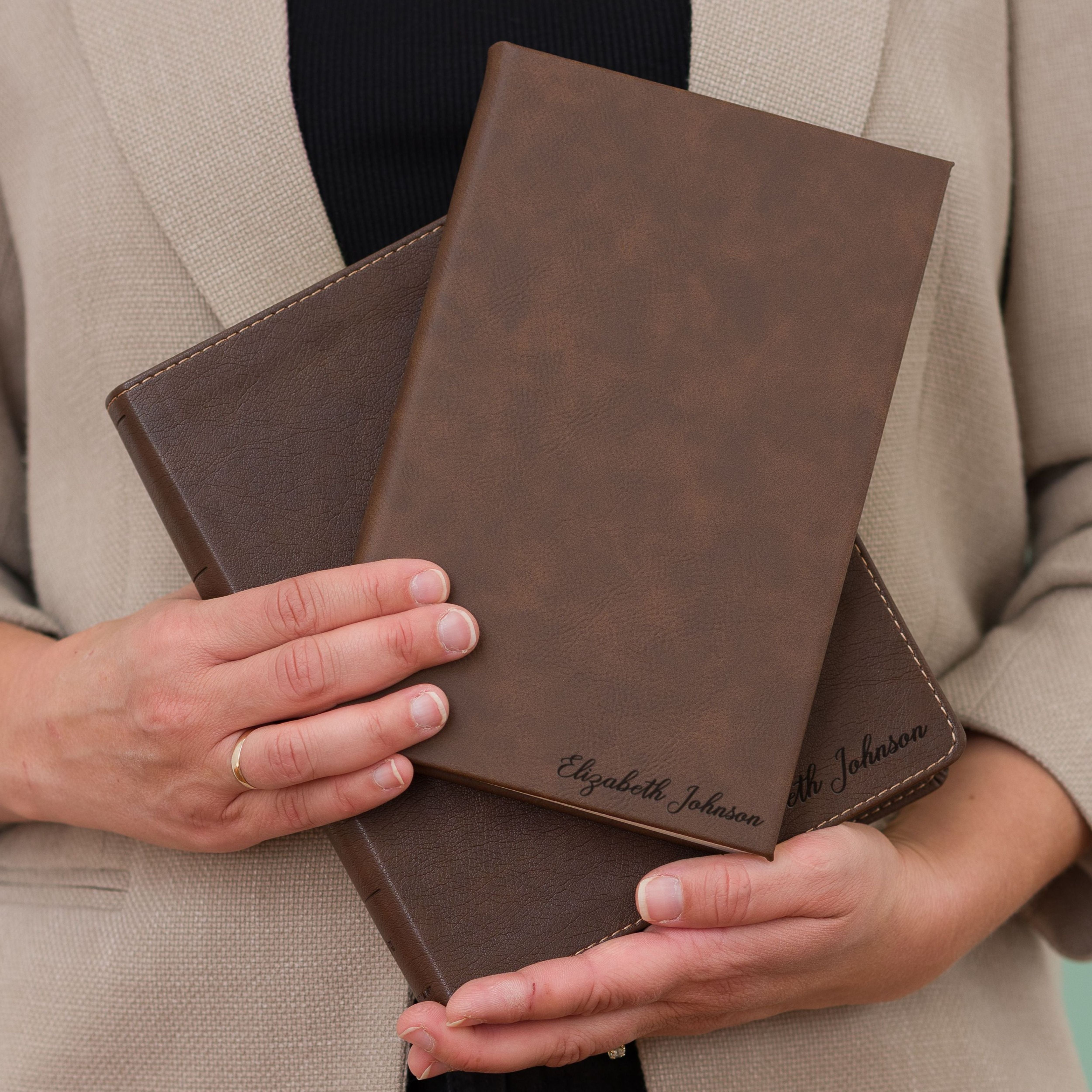 Personalized NIV Journaling Bible & Prayer Journal Set, Wide-Margin Journaling Bible, Custom Engraved Name, Christian Gift, Baptism Gift