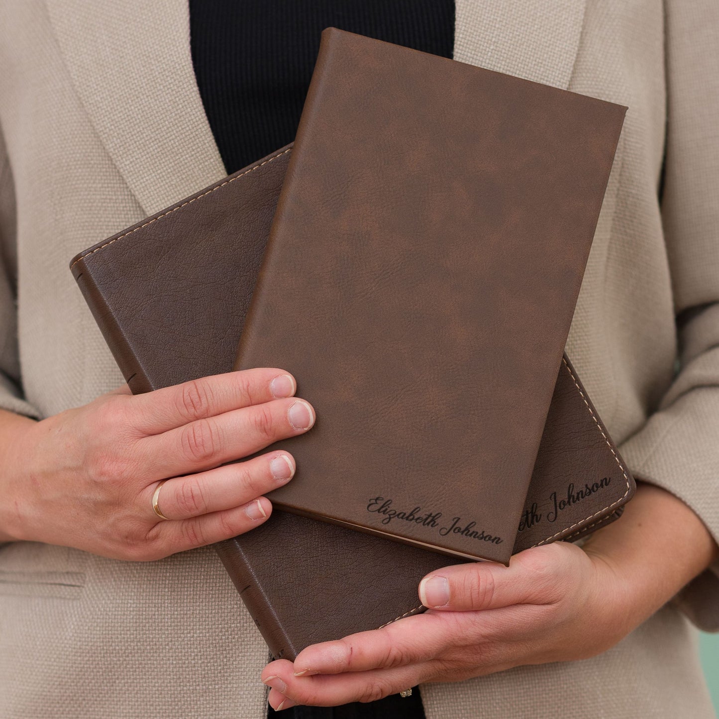 Personalized NIV Journaling Bible & Prayer Journal Set, Wide-Margin Journaling Bible, Custom Engraved Name, Christian Gift, Baptism Gift