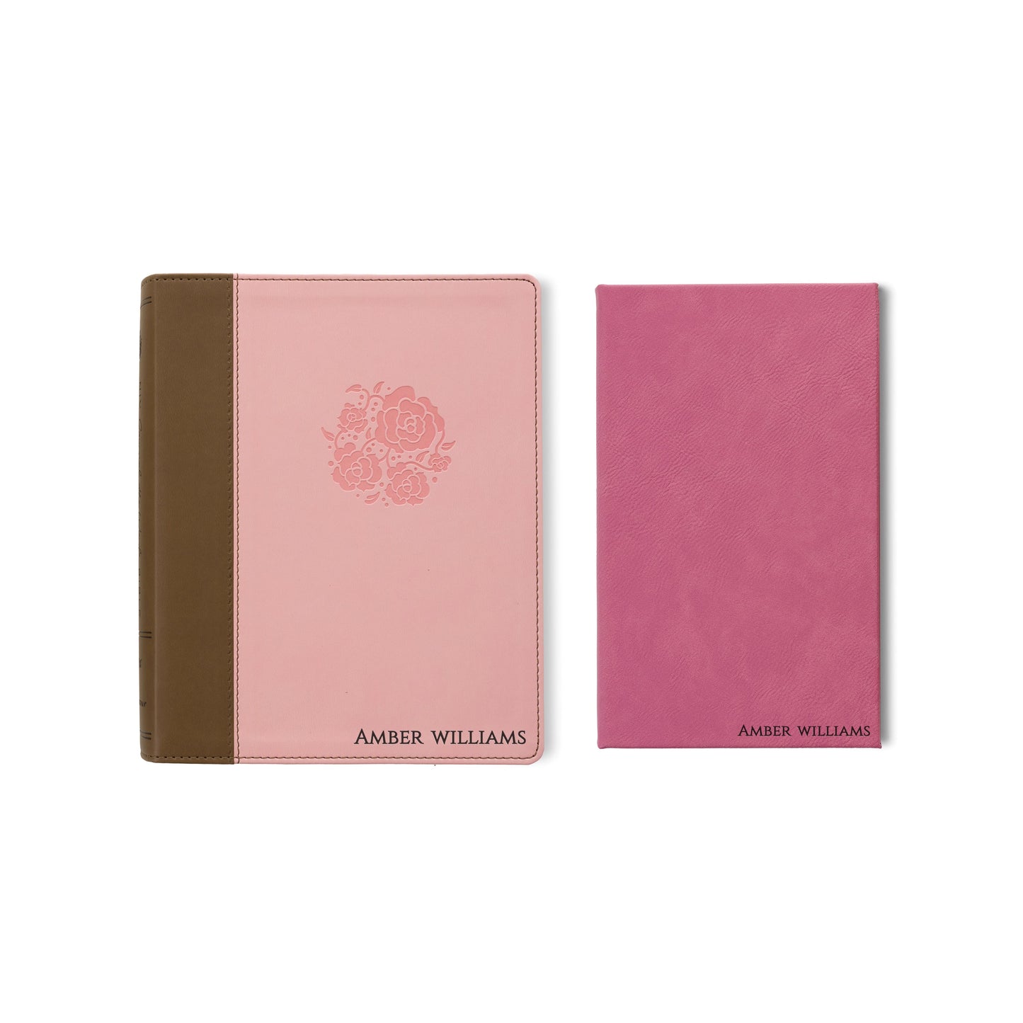 Personalized NIV Journaling Bible & Prayer Journal Set, Wide-Margin Journaling Bible, Custom Engraved Name, Christian Gift, Baptism Gift