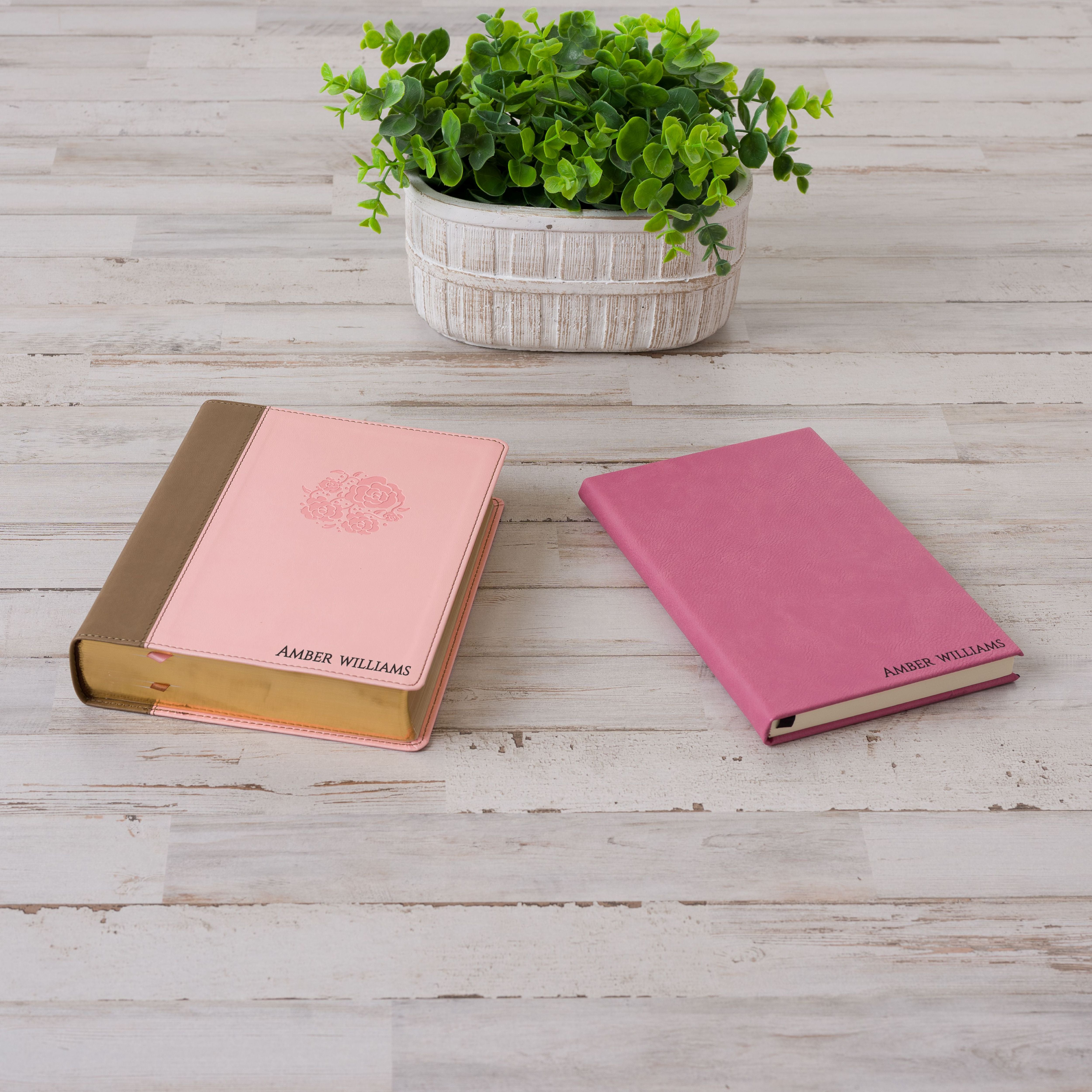 Personalized NIV Journaling Bible & Prayer Journal Set, Wide-Margin Journaling Bible, Custom Engraved Name, Christian Gift, Baptism Gift