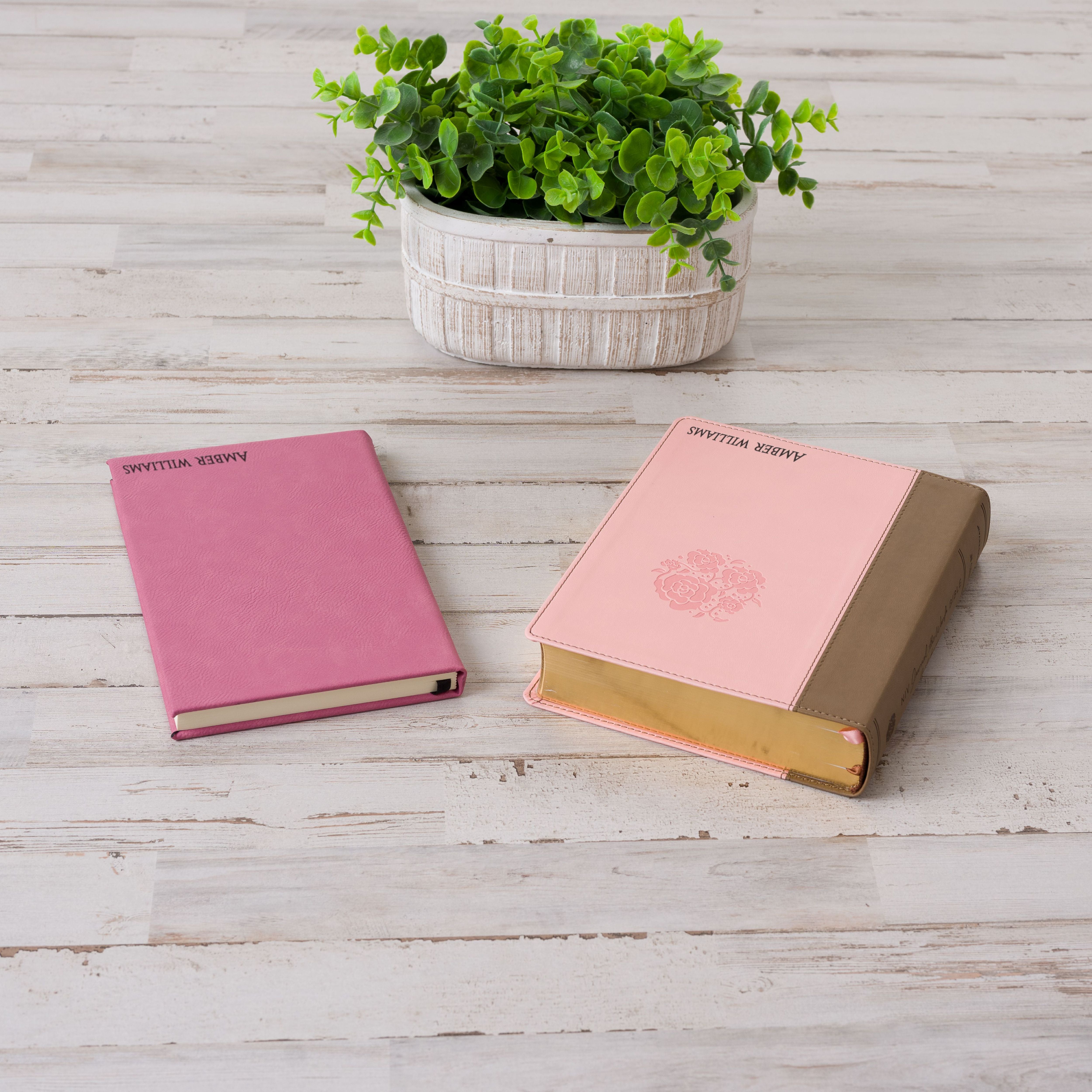 Personalized NIV Journaling Bible & Prayer Journal Set, Wide-Margin Journaling Bible, Custom Engraved Name, Christian Gift, Baptism Gift