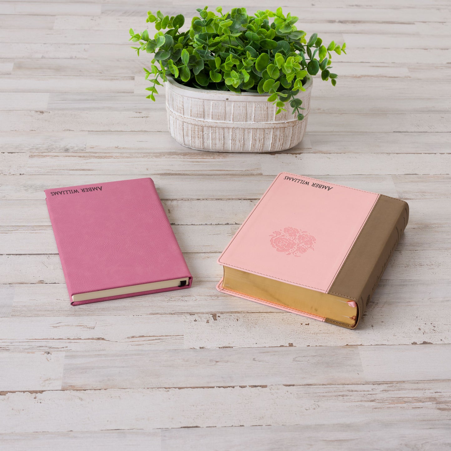 Personalized NIV Journaling Bible & Prayer Journal Set, Wide-Margin Journaling Bible, Custom Engraved Name, Christian Gift, Baptism Gift