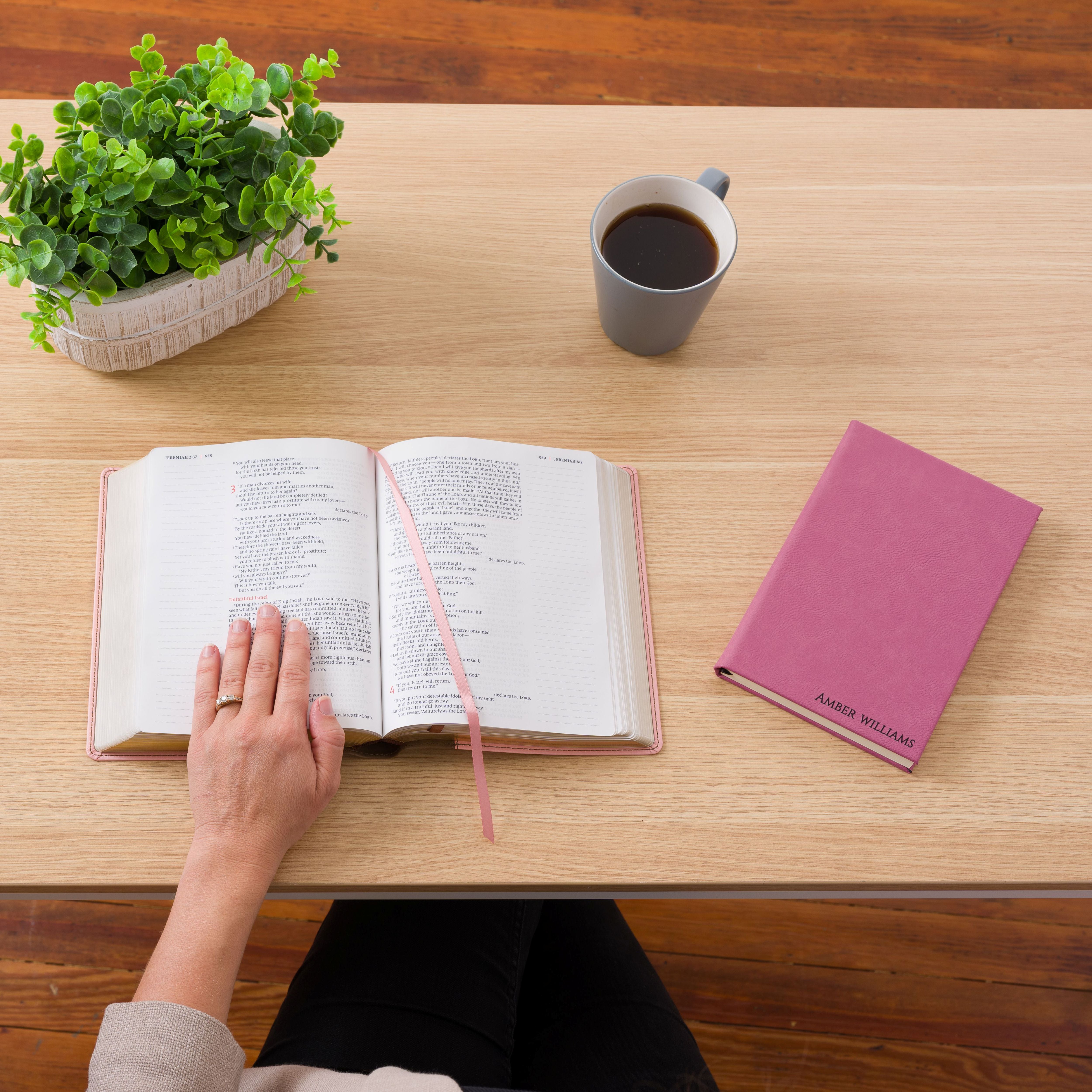 Personalized NIV Journaling Bible & Prayer Journal Set, Wide-Margin Journaling Bible, Custom Engraved Name, Christian Gift, Baptism Gift