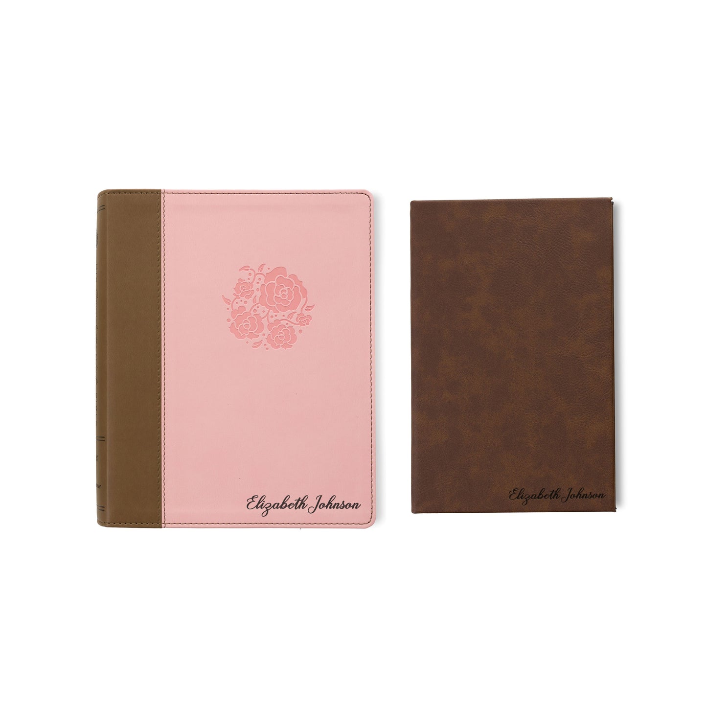 Personalized NIV Journaling Bible & Prayer Journal Set, Wide-Margin Journaling Bible, Custom Engraved Name, Christian Gift, Baptism Gift