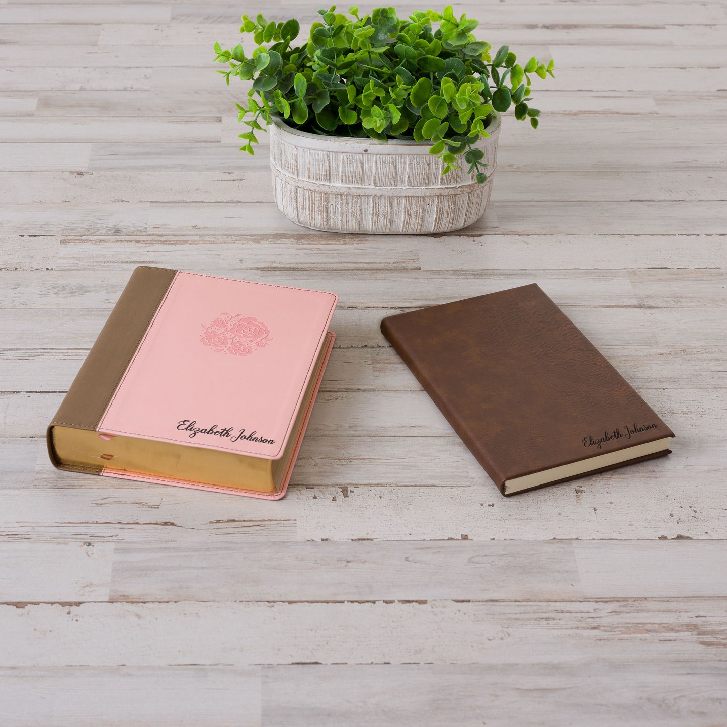 Personalized NIV Journaling Bible & Prayer Journal Set, Wide-Margin Journaling Bible, Custom Engraved Name, Christian Gift, Baptism Gift