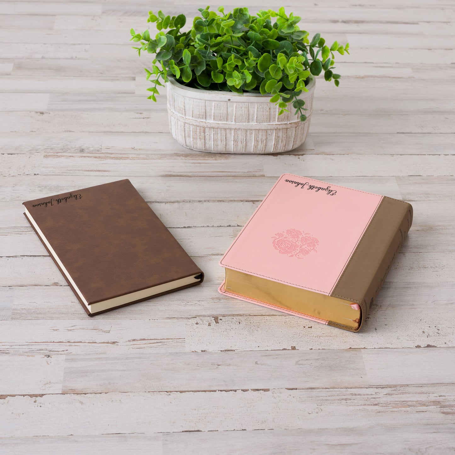 Personalized NIV Journaling Bible & Prayer Journal Set, Wide-Margin Journaling Bible, Custom Engraved Name, Christian Gift, Baptism Gift