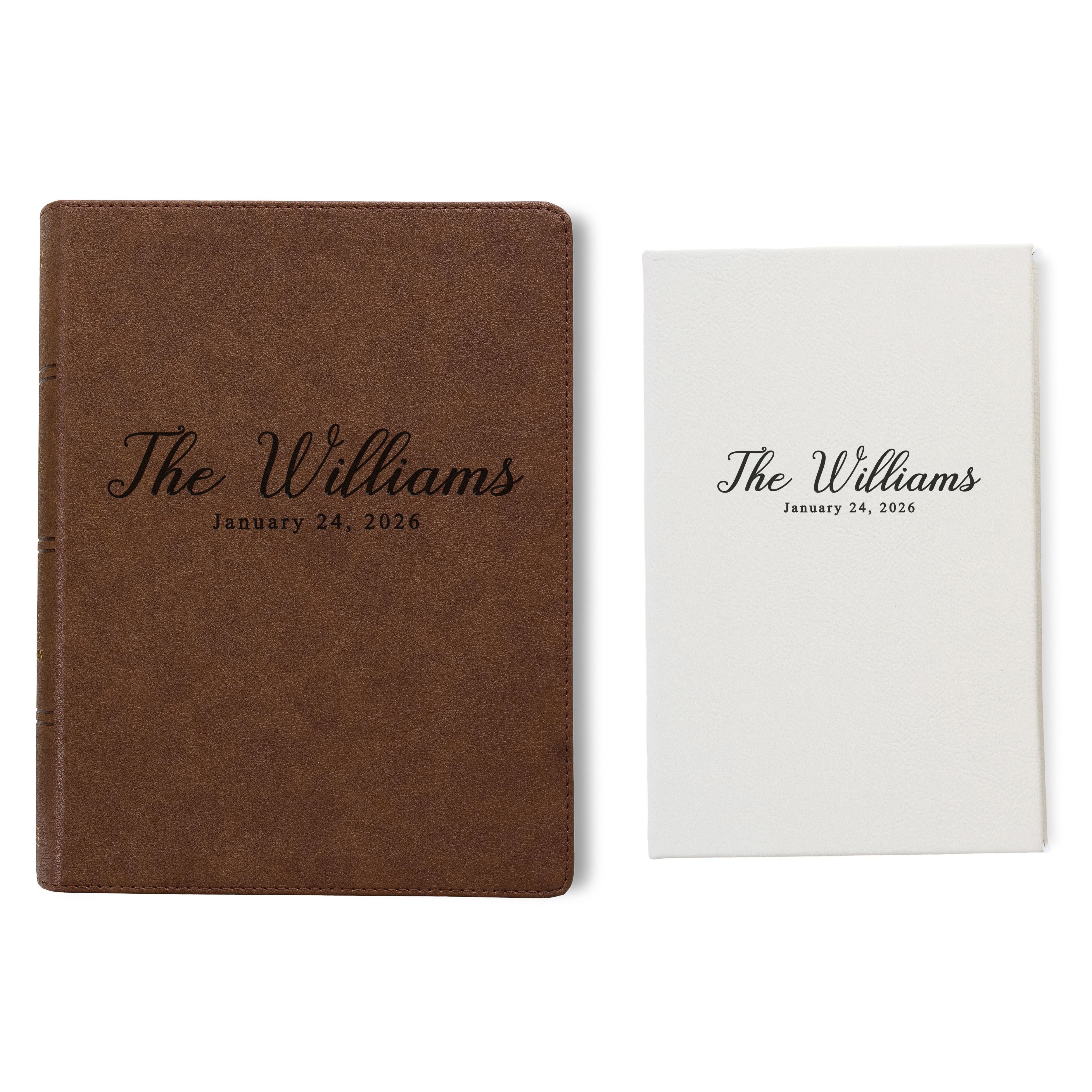 Personalized CSB Wide-Margin Bible & Prayer Journal Set, Large Print Journaling Bible, Engraved with Name, Christian Gift, Wedding Gifts