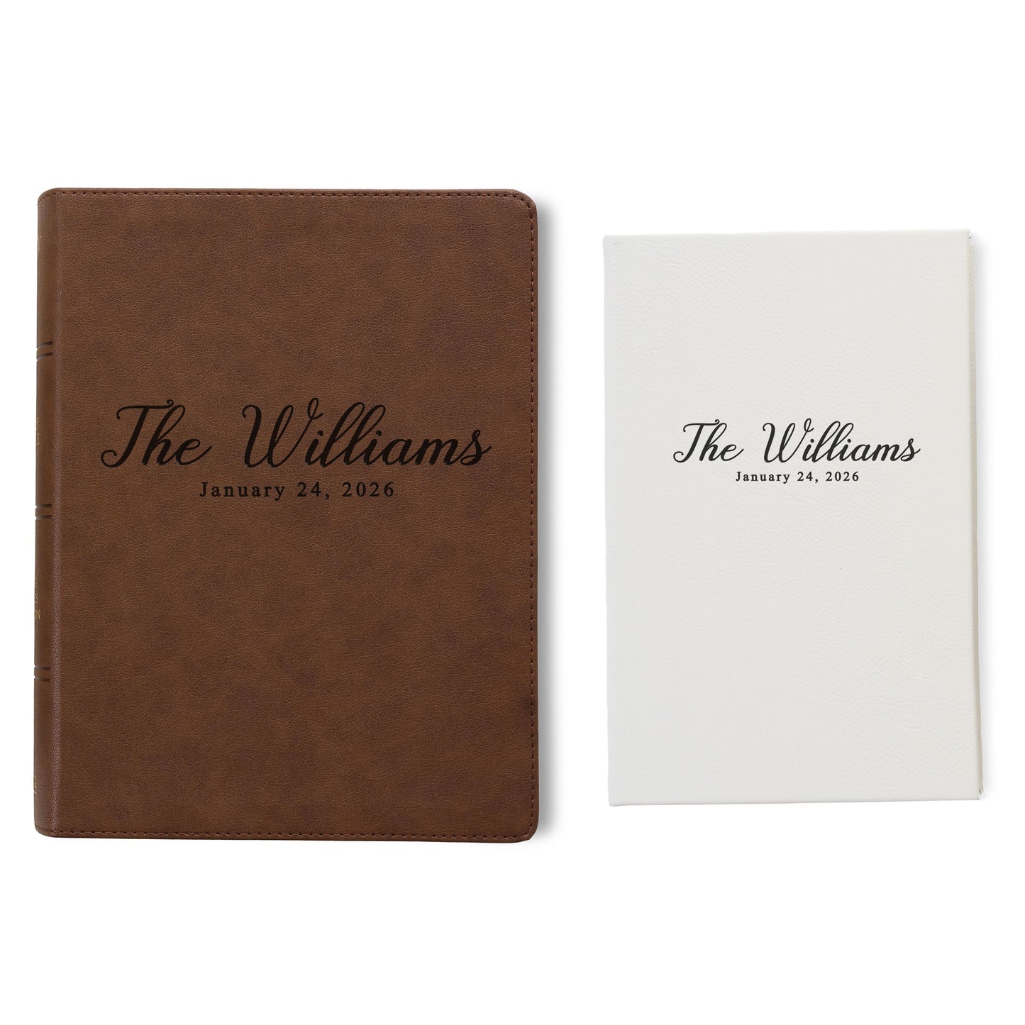 Personalized CSB Wide-Margin Bible & Prayer Journal Set, Large Print Journaling Bible, Engraved with Name, Christian Gift, Wedding Gifts