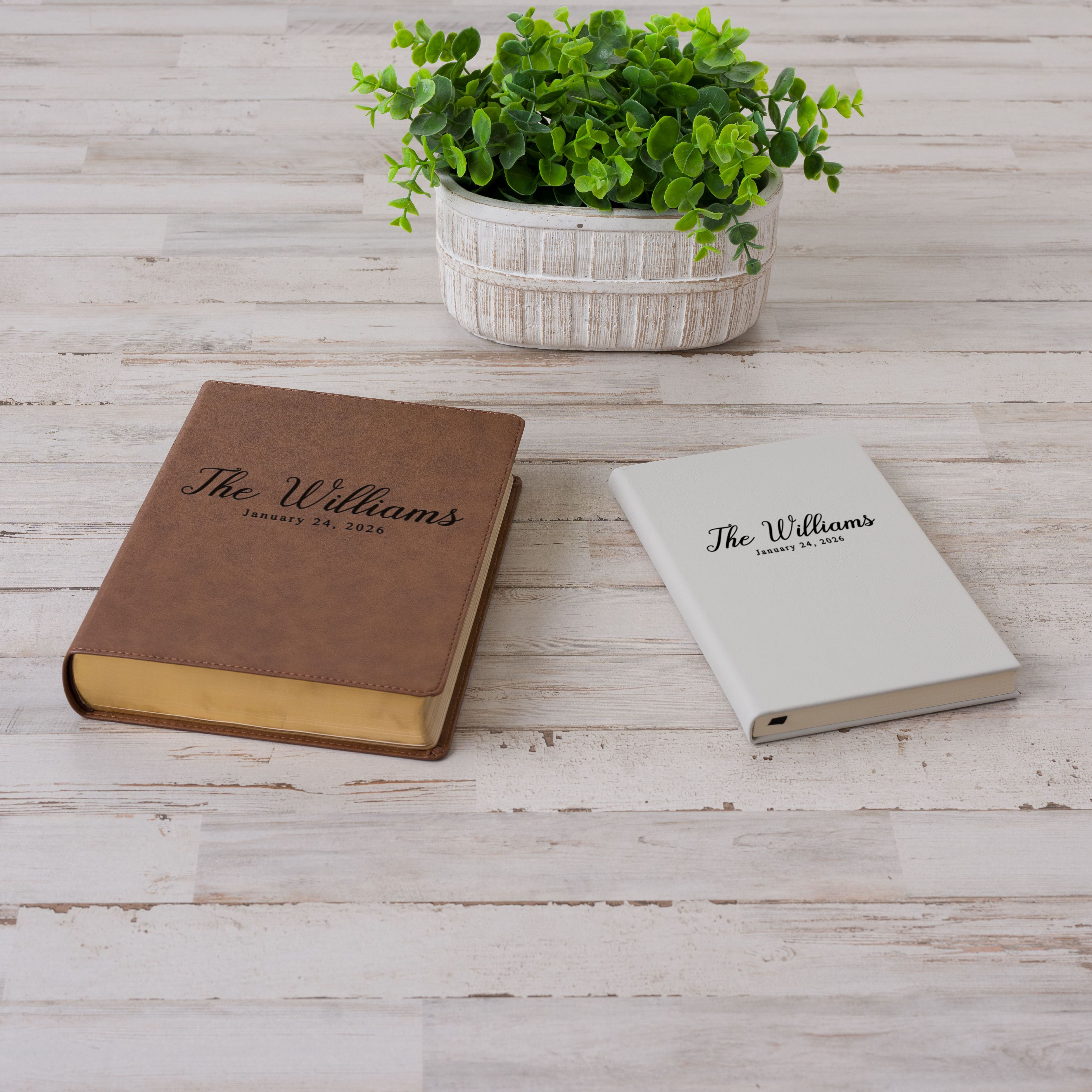 Personalized CSB Wide-Margin Bible & Prayer Journal Set, Large Print Journaling Bible, Engraved with Name, Christian Gift, Wedding Gifts