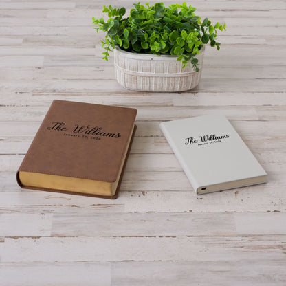 Personalized CSB Wide - Margin Bible & Prayer Journal Set, Large Print Journaling Bible, Engraved with Name, Christian Gift, Wedding Gifts - Religious Books - Aylev