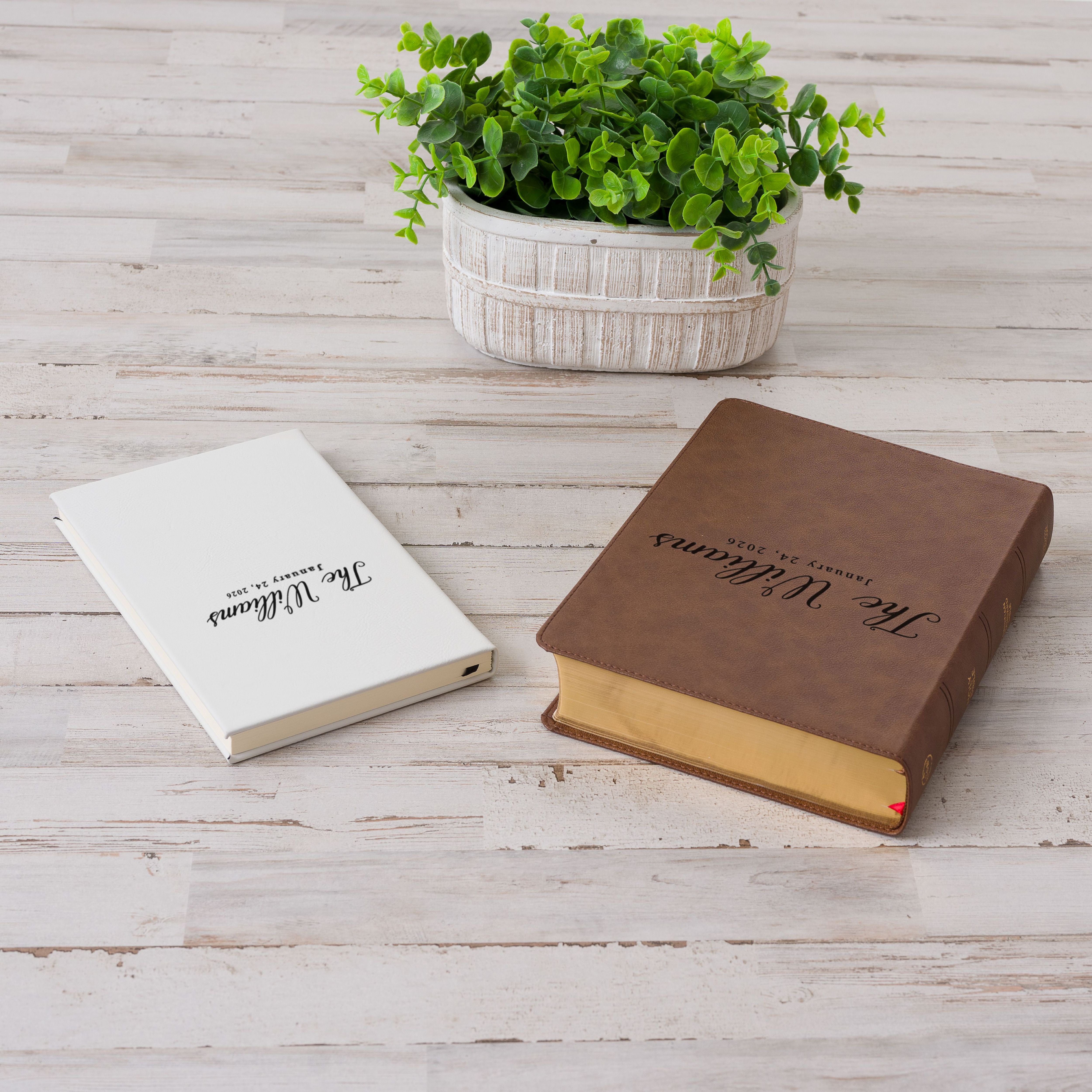 Personalized CSB Wide-Margin Bible & Prayer Journal Set, Large Print Journaling Bible, Engraved with Name, Christian Gift, Wedding Gifts