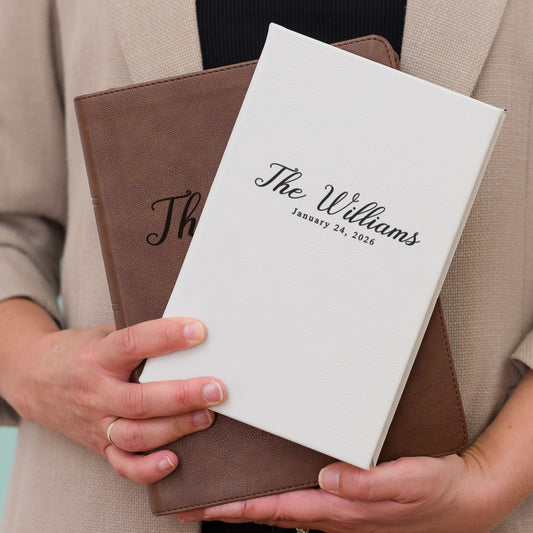 Personalized CSB Wide-Margin Bible & Prayer Journal Set, Large Print Journaling Bible, Engraved with Name, Christian Gift, Wedding Gifts