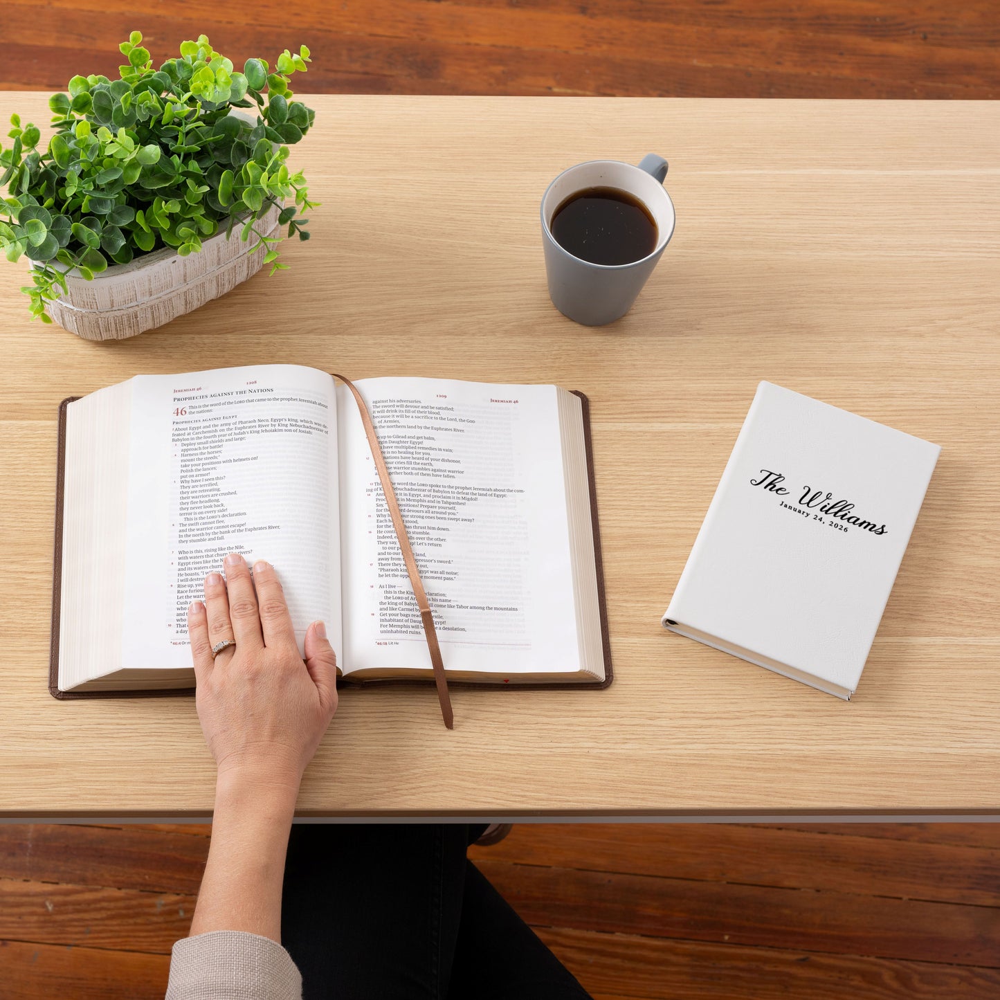 Personalized CSB Wide-Margin Bible & Prayer Journal Set, Large Print Journaling Bible, Engraved with Name, Christian Gift, Wedding Gifts