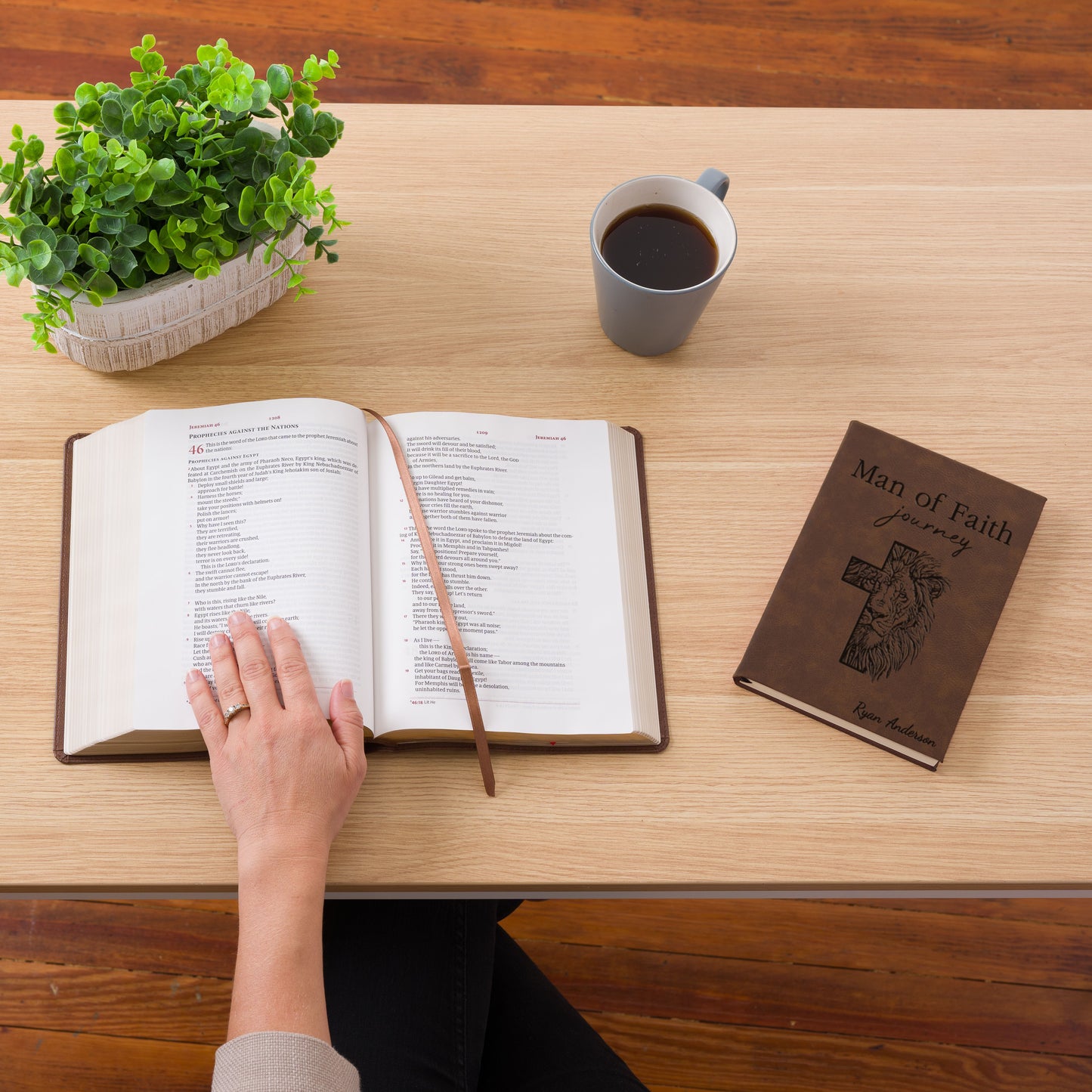 Personalized CSB Wide-Margin Bible & Prayer Journal Set, Large Print Journaling Bible, Engraved with Name, Christian Gift, Baptism Gift