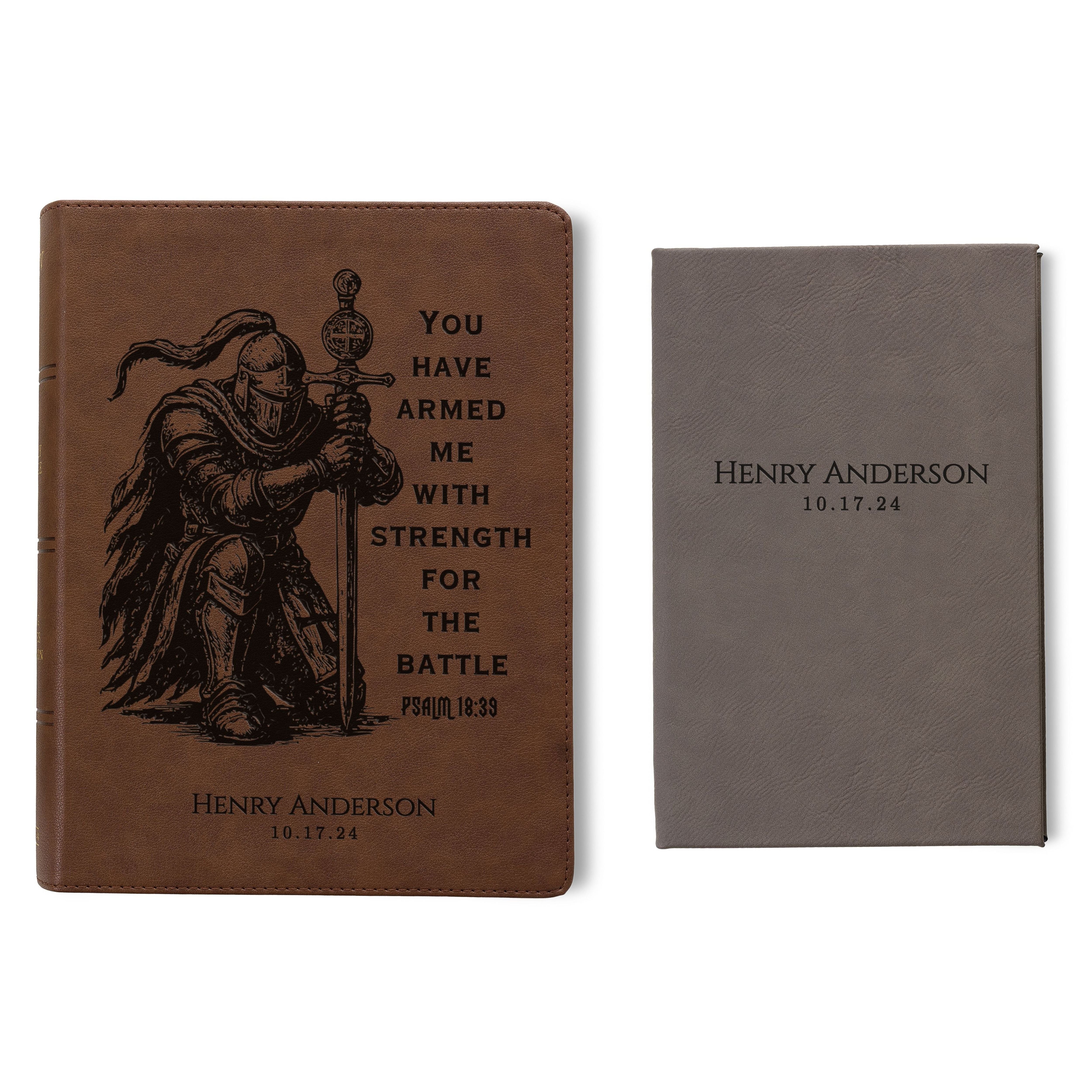 Personalized CSB Wide-Margin Bible & Prayer Journal Set, Large Print Journaling Bible, Engraved with Name, Christian Gift, Baptism Gift