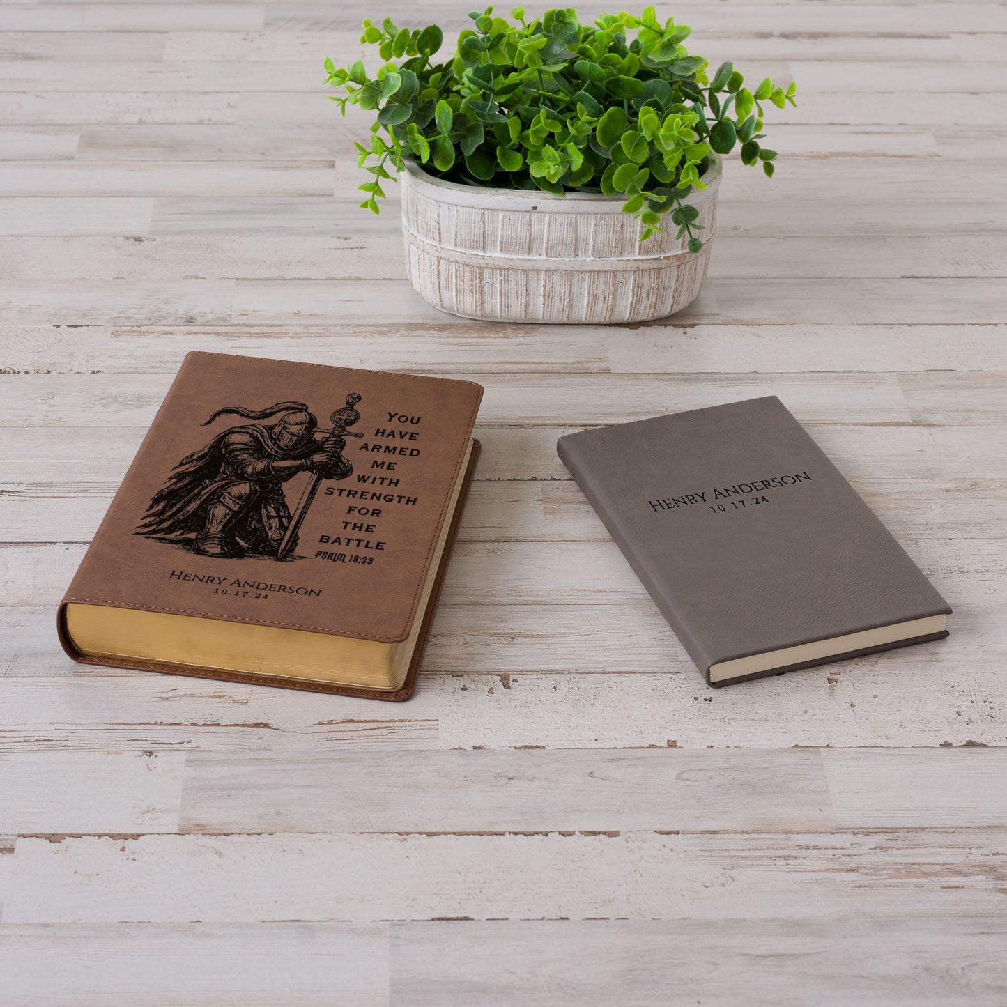 Personalized CSB Wide-Margin Bible & Prayer Journal Set, Large Print Journaling Bible, Engraved with Name, Christian Gift, Baptism Gift