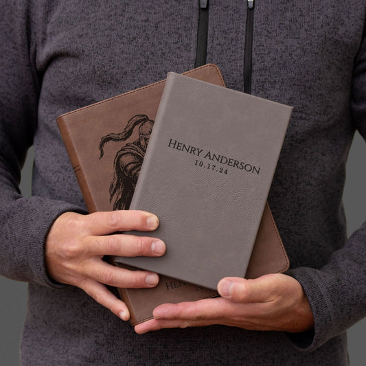 Personalized CSB Wide - Margin Bible & Prayer Journal Set, Large Print Journaling Bible, Engraved with Name, Christian Gift, Baptism Gift - Religious Books - Aylev
