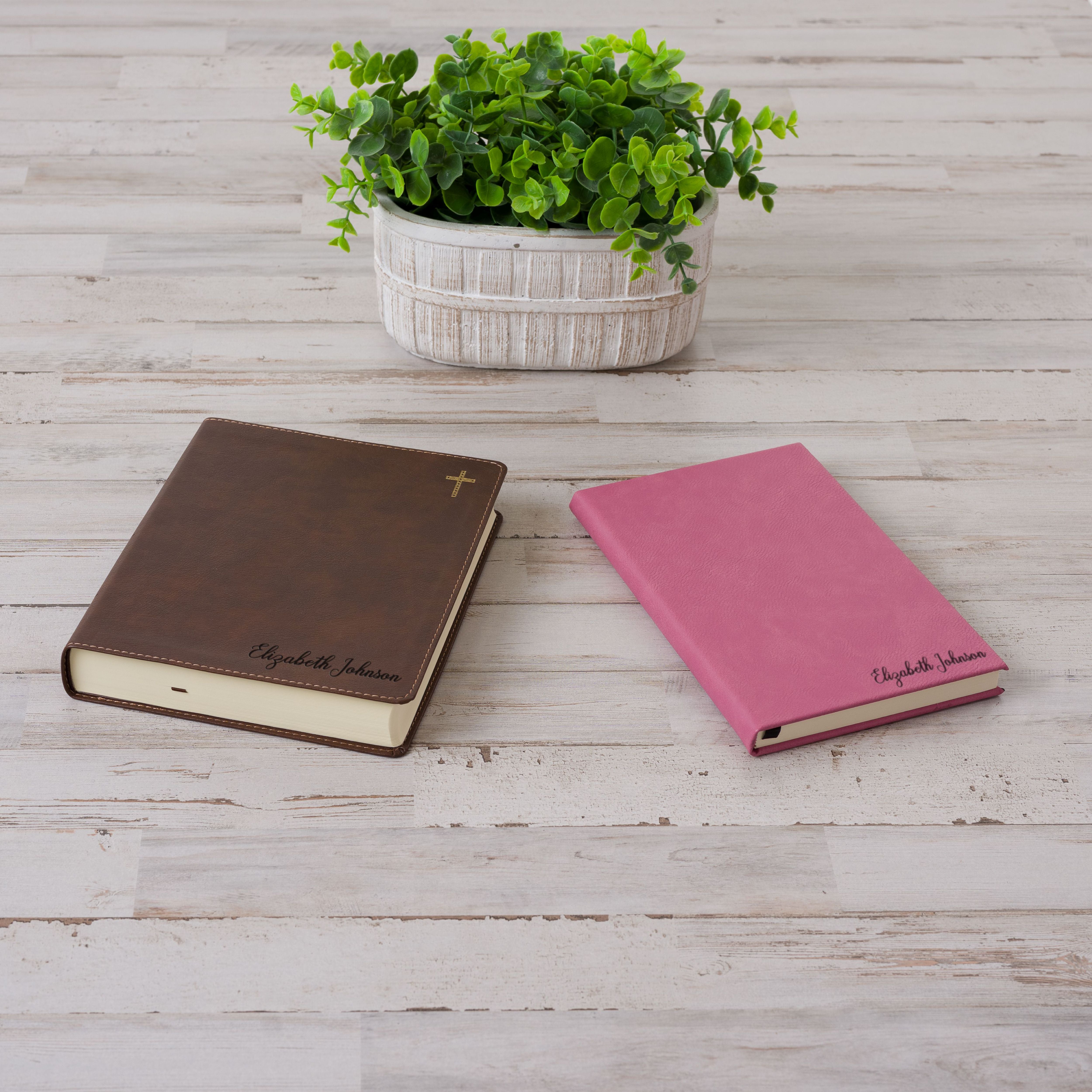 Personalized NIV Journaling Bible & Prayer Journal Set, Wide-Margin Journaling Bible, Custom Engraved Name, Christian Gift, Baptism Gift