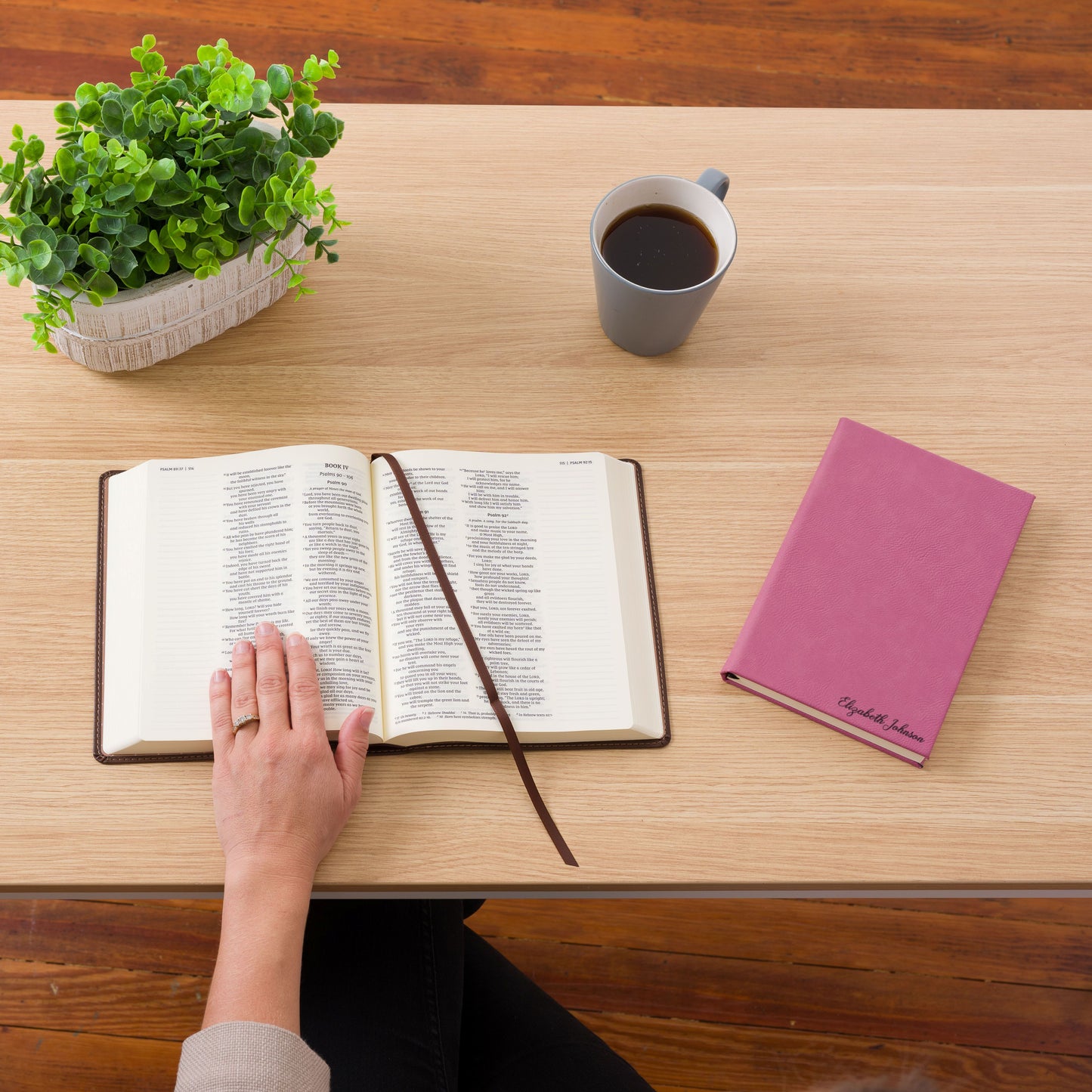 Personalized NIV Journaling Bible & Prayer Journal Set, Wide-Margin Journaling Bible, Custom Engraved Name, Christian Gift, Baptism Gift