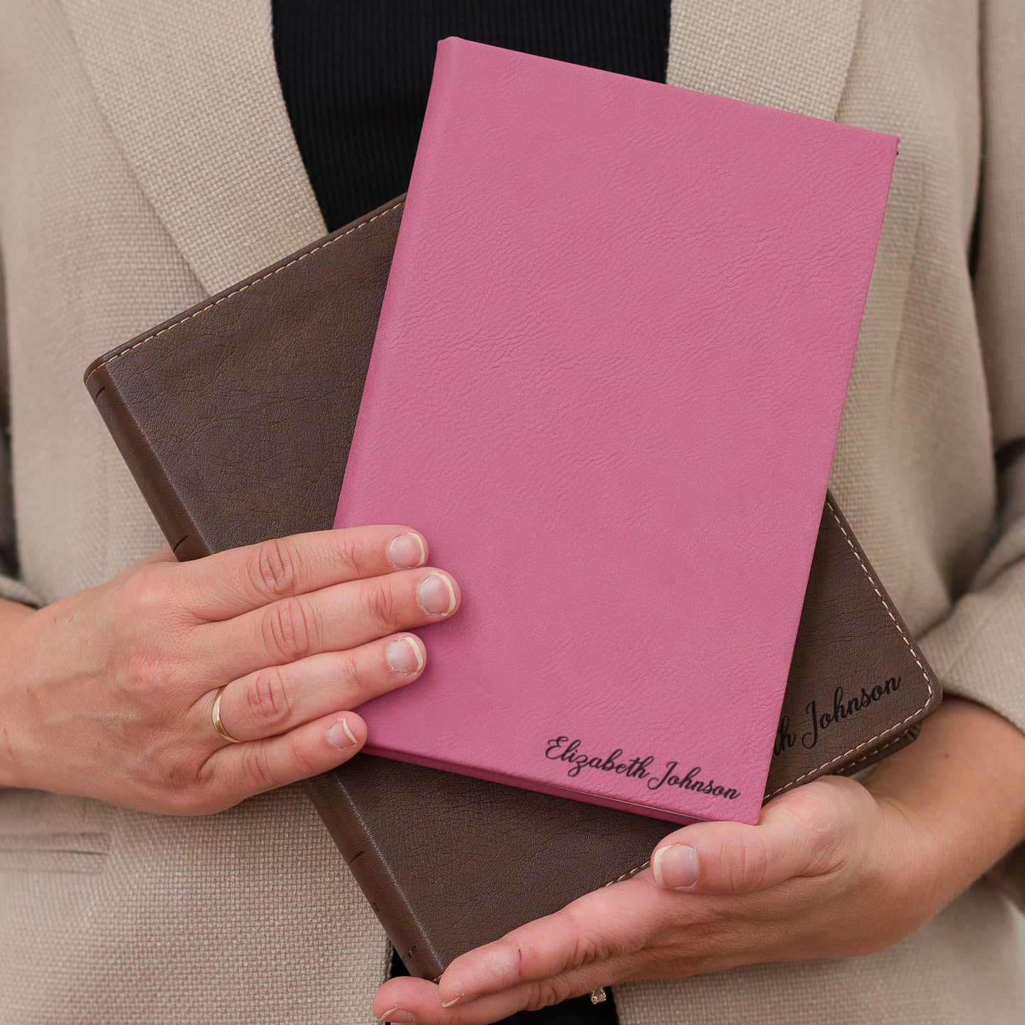 Personalized NIV Journaling Bible & Prayer Journal Set, Wide-Margin Journaling Bible, Custom Engraved Name, Christian Gift, Baptism Gift