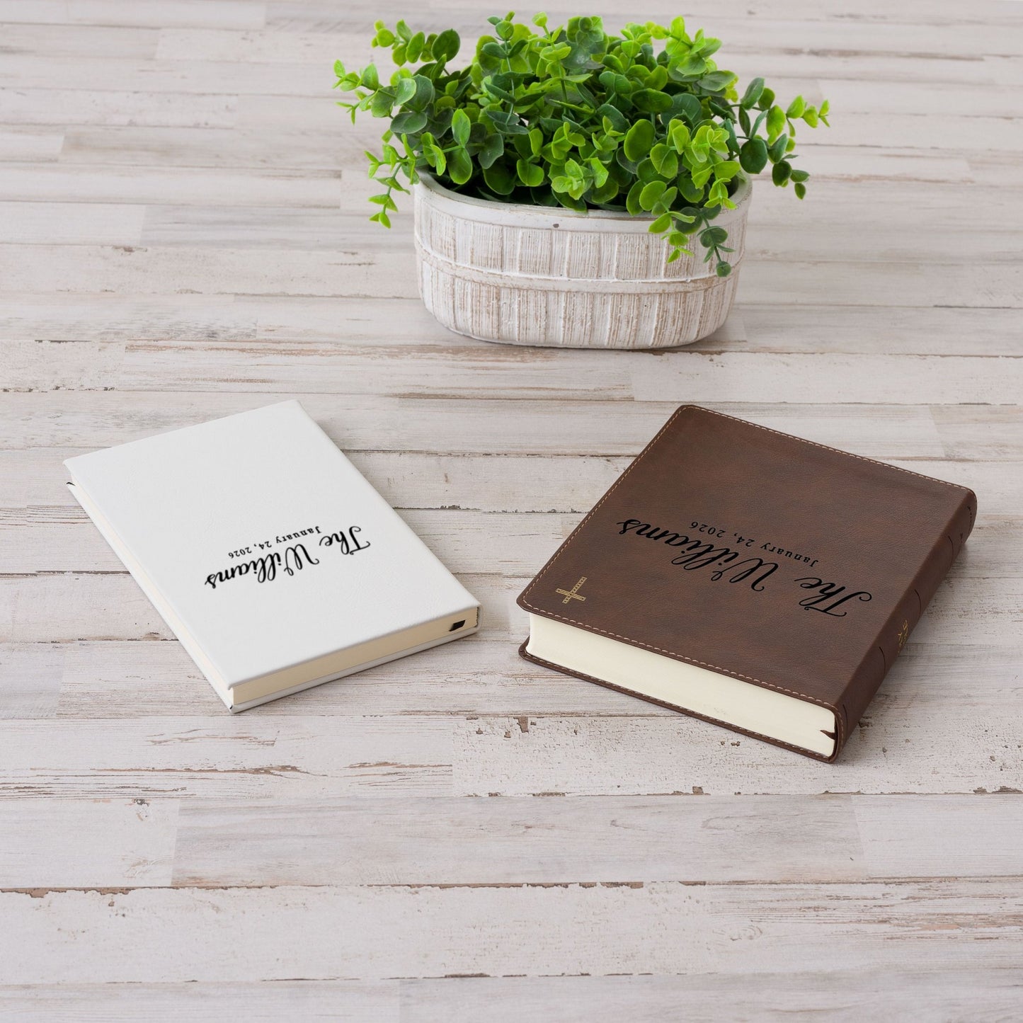Personalized NIV Journaling Bible & Prayer Journal Set, Wide - Margin Journaling Bible, Custom Engraved Name, Christian Gift, Wedding Gift - Religious Books - Aylev