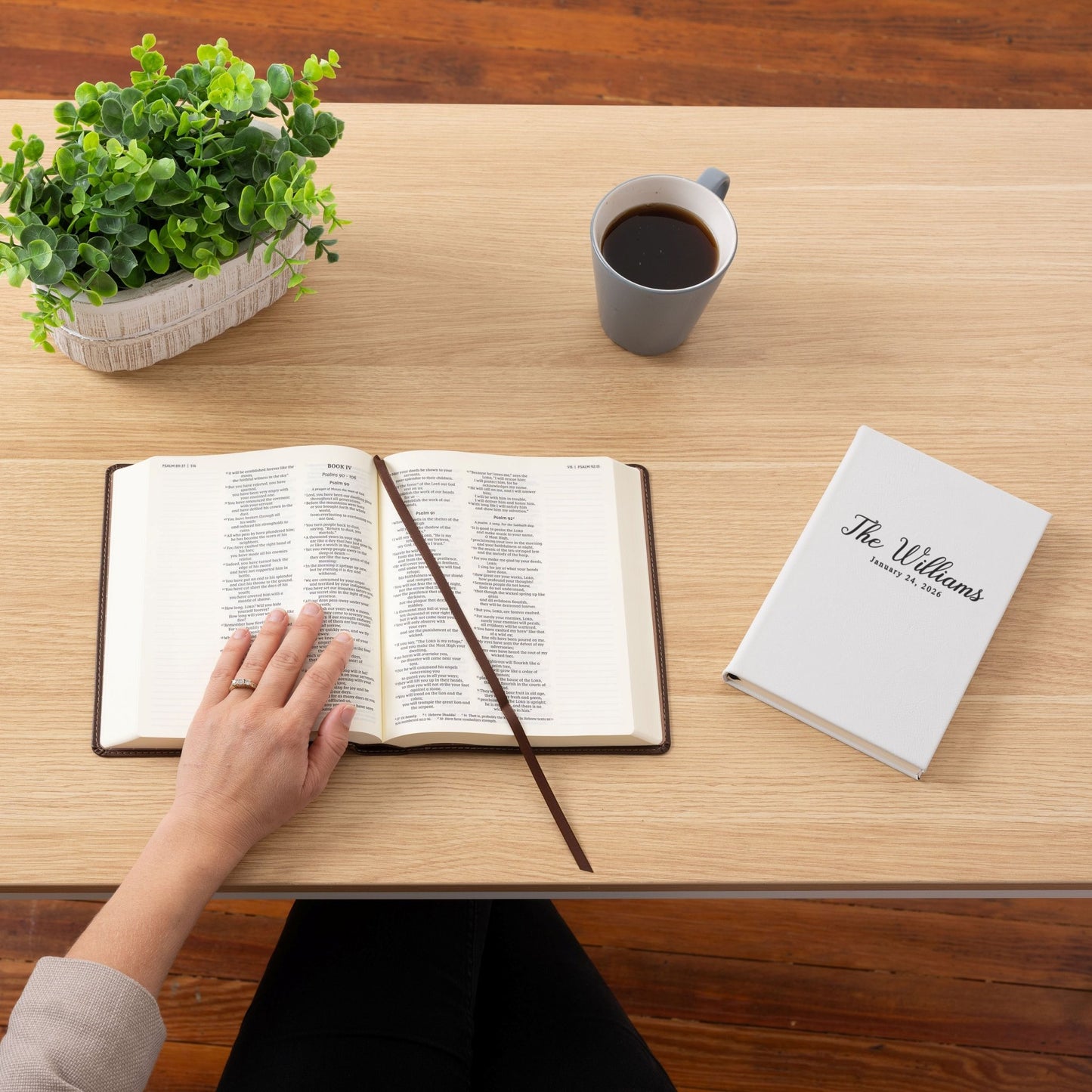Personalized NIV Journaling Bible & Prayer Journal Set, Wide - Margin Journaling Bible, Custom Engraved Name, Christian Gift, Wedding Gift - Religious Books - Aylev
