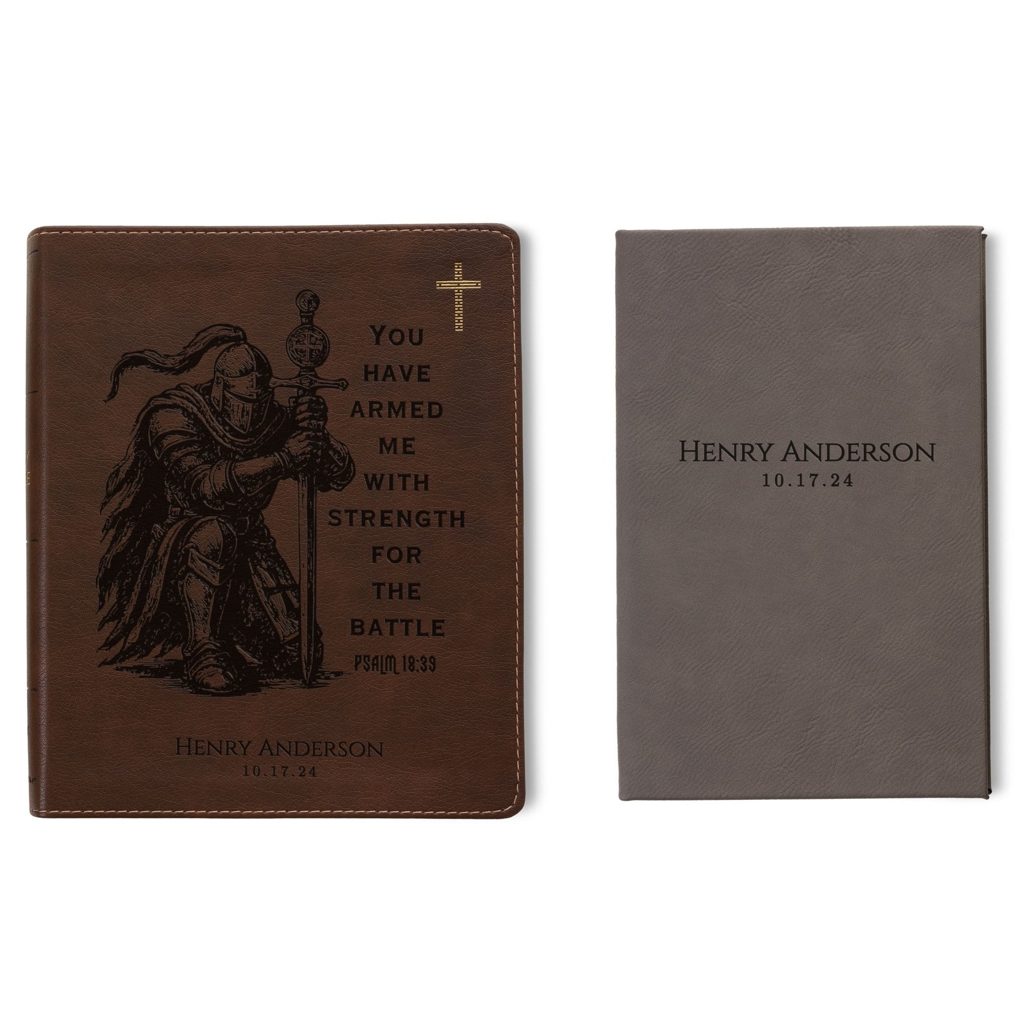 Personalized NIV Journaling Bible & Prayer Journal Set, Wide - Margin Journaling Bible, Custom Engraved Name, Christian Gift, Baptism Gift - Religious Books - Aylev