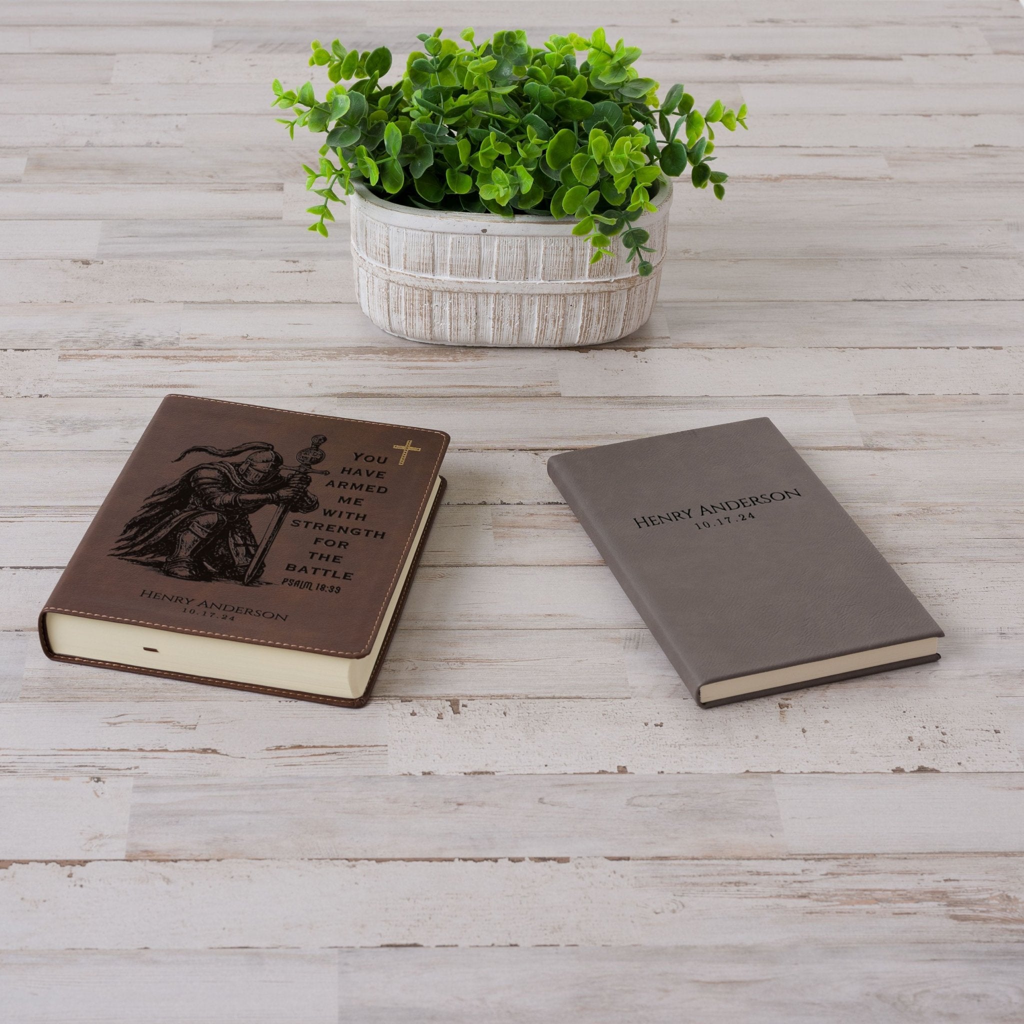 Personalized NIV Journaling Bible & Prayer Journal Set, Wide - Margin Journaling Bible, Custom Engraved Name, Christian Gift, Baptism Gift - Religious Books - Aylev