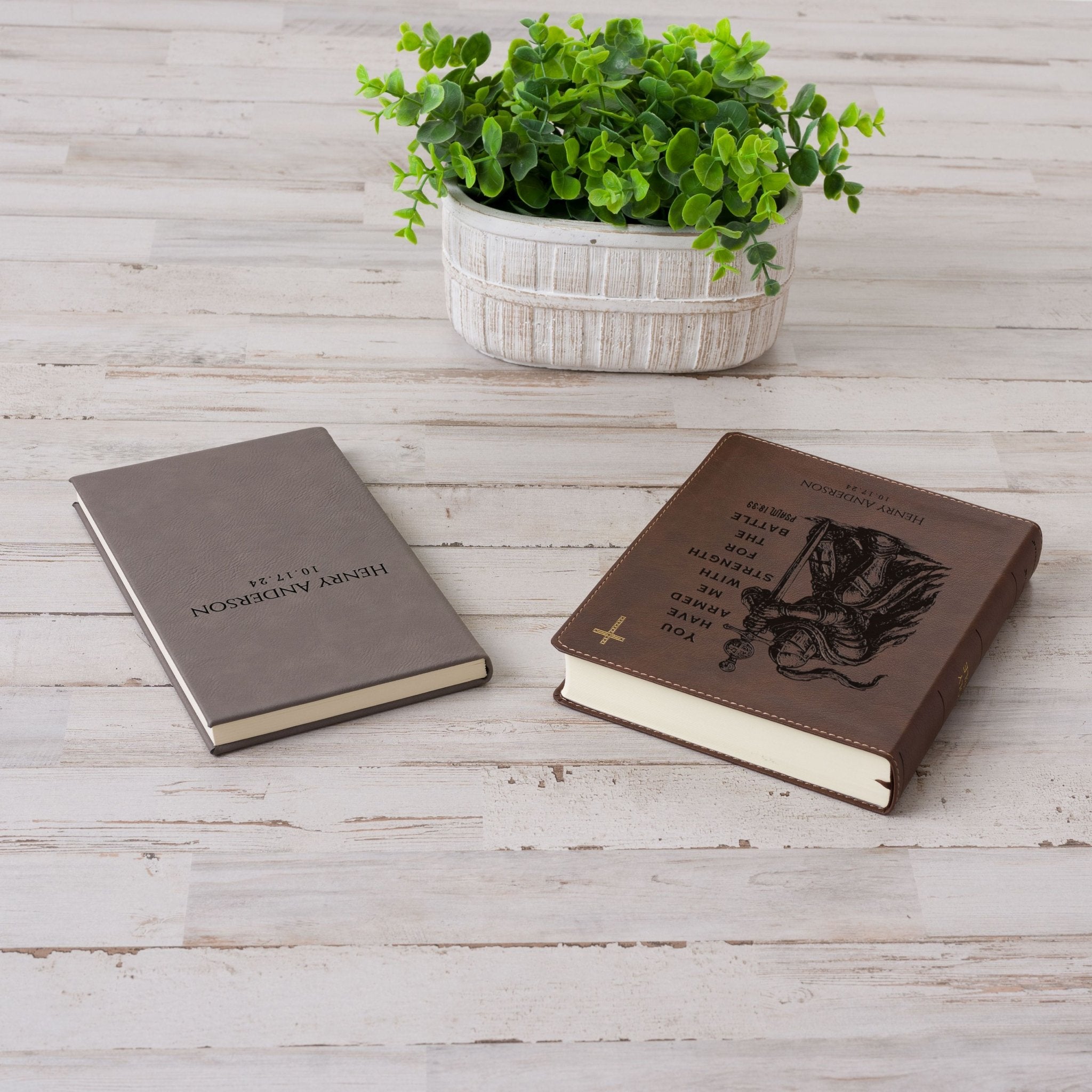 Personalized NIV Journaling Bible & Prayer Journal Set, Wide - Margin Journaling Bible, Custom Engraved Name, Christian Gift, Baptism Gift - Religious Books - Aylev