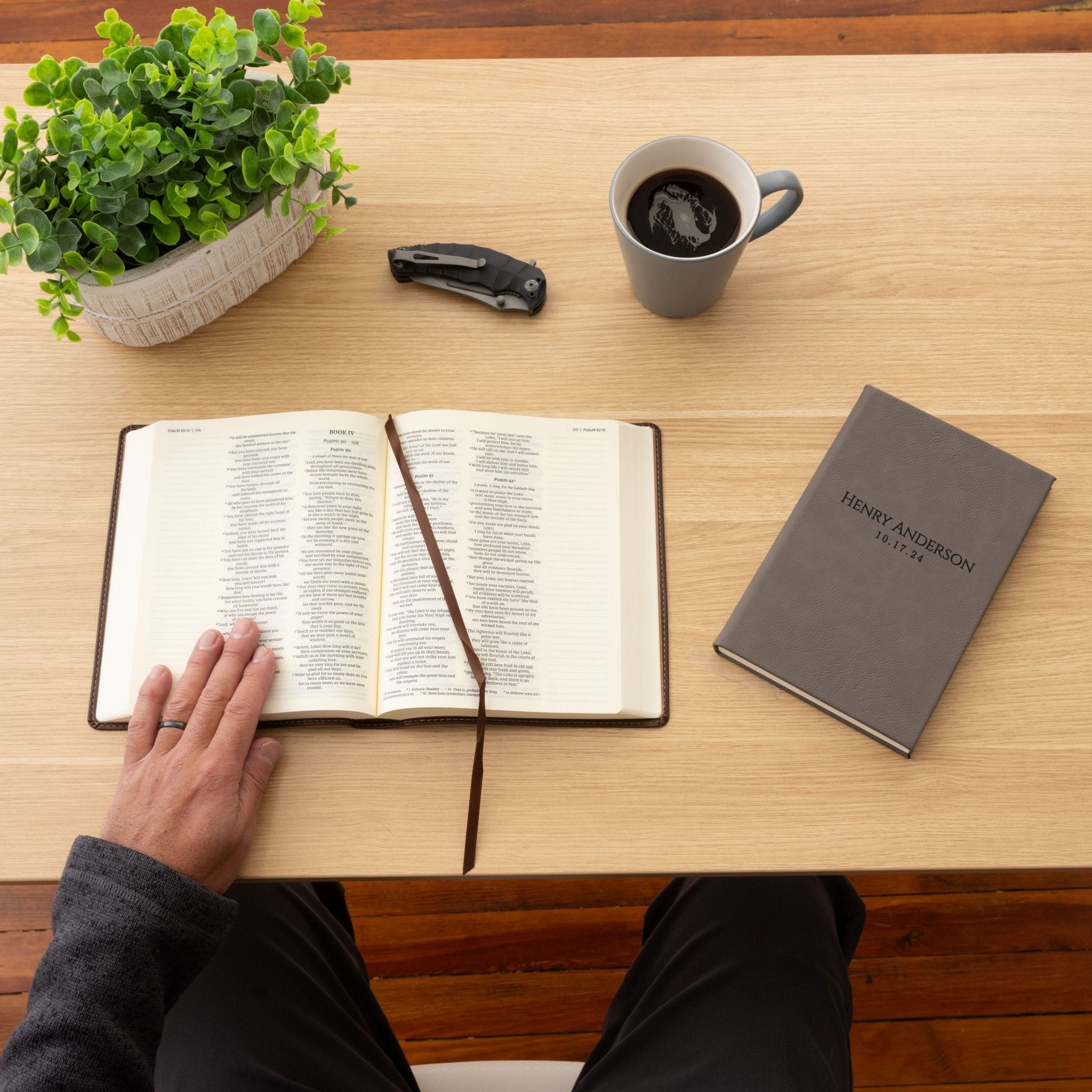 Personalized NIV Journaling Bible & Prayer Journal Set, Wide - Margin Journaling Bible, Custom Engraved Name, Christian Gift, Baptism Gift - Religious Books - Aylev