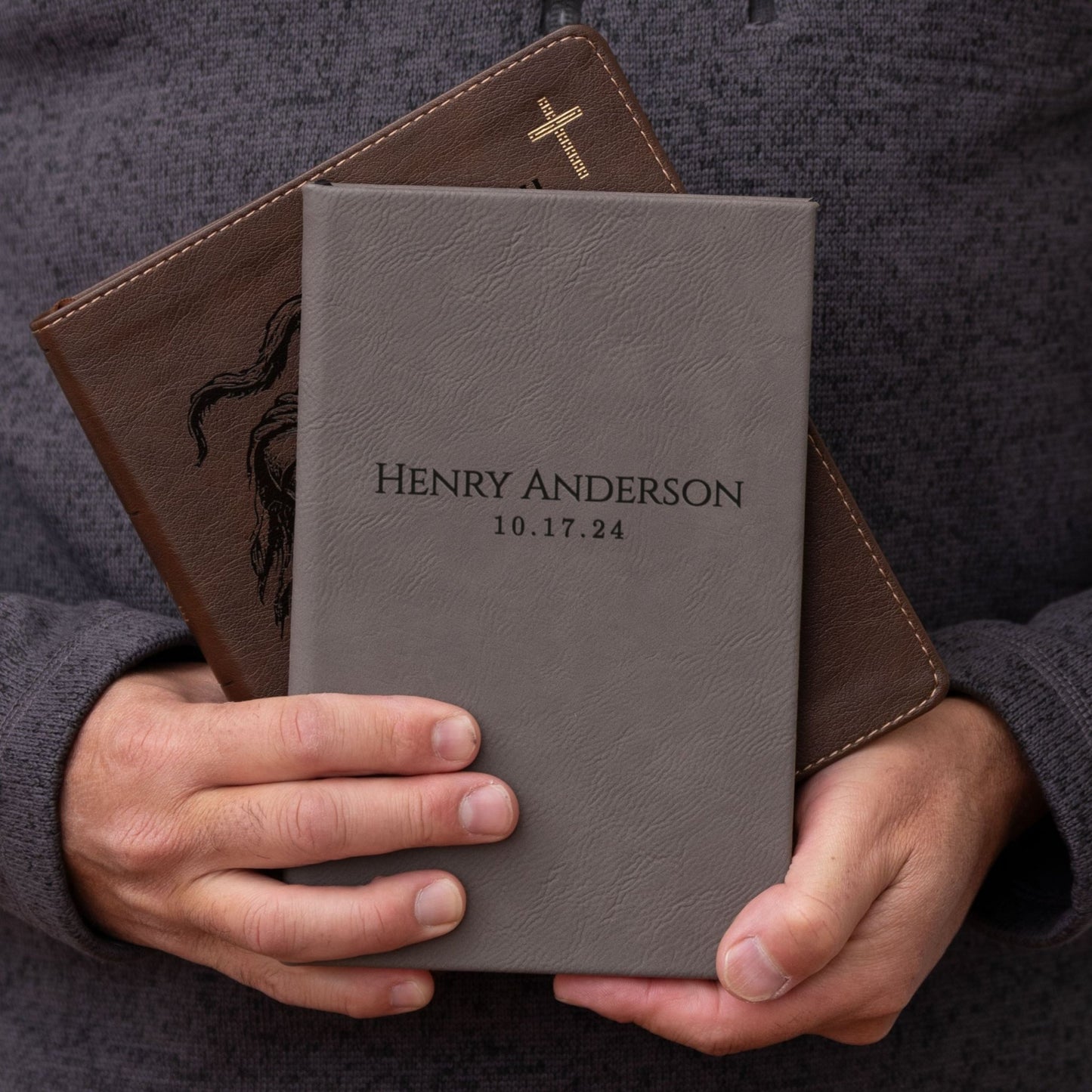 Personalized NIV Journaling Bible & Prayer Journal Set, Wide - Margin Journaling Bible, Custom Engraved Name, Christian Gift, Baptism Gift - Religious Books - Aylev