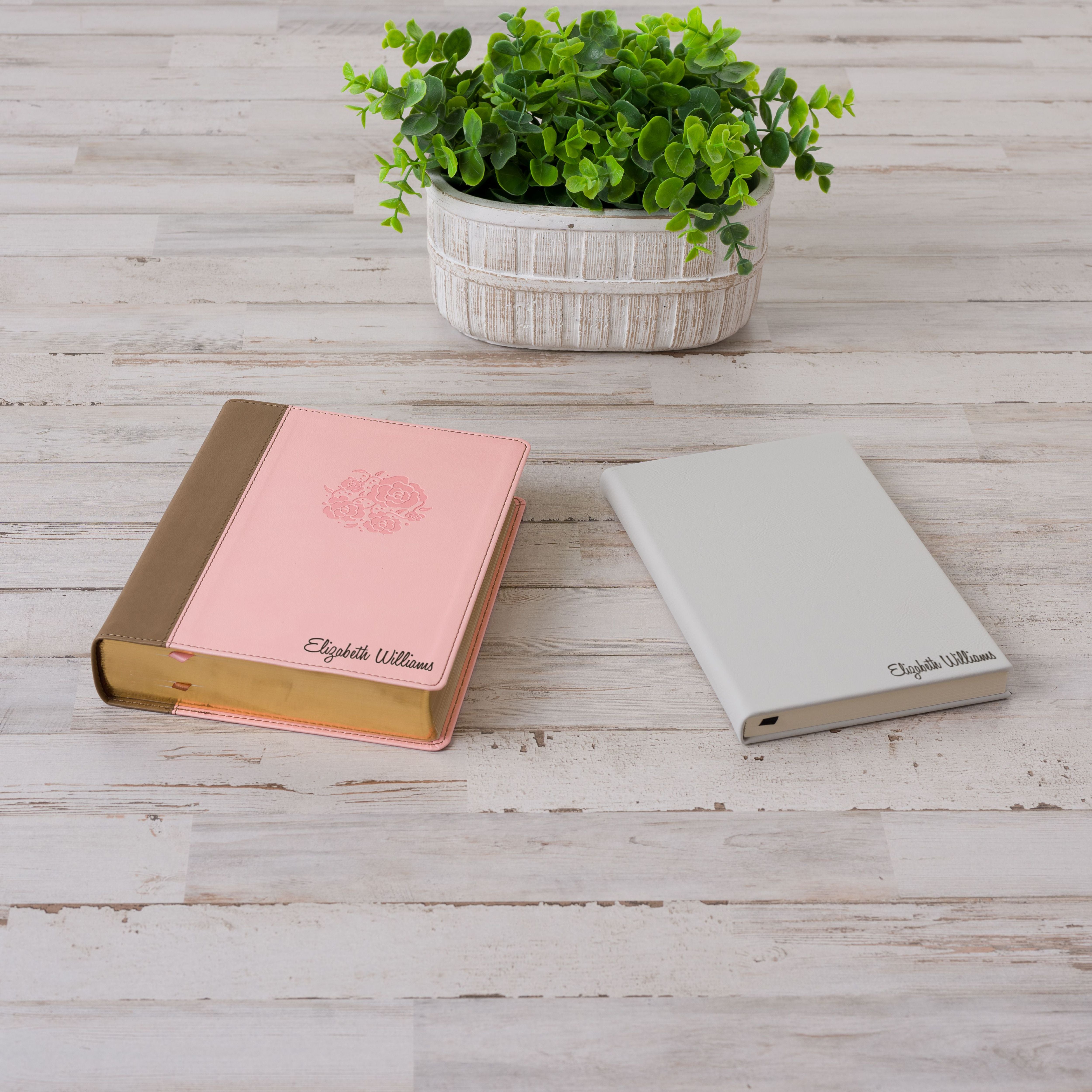 Personalized NIV Journaling Bible & Prayer Journal Set, Wide-Margin Journaling Bible, Custom Engraved Name, Christian Gift, Baptism Gift