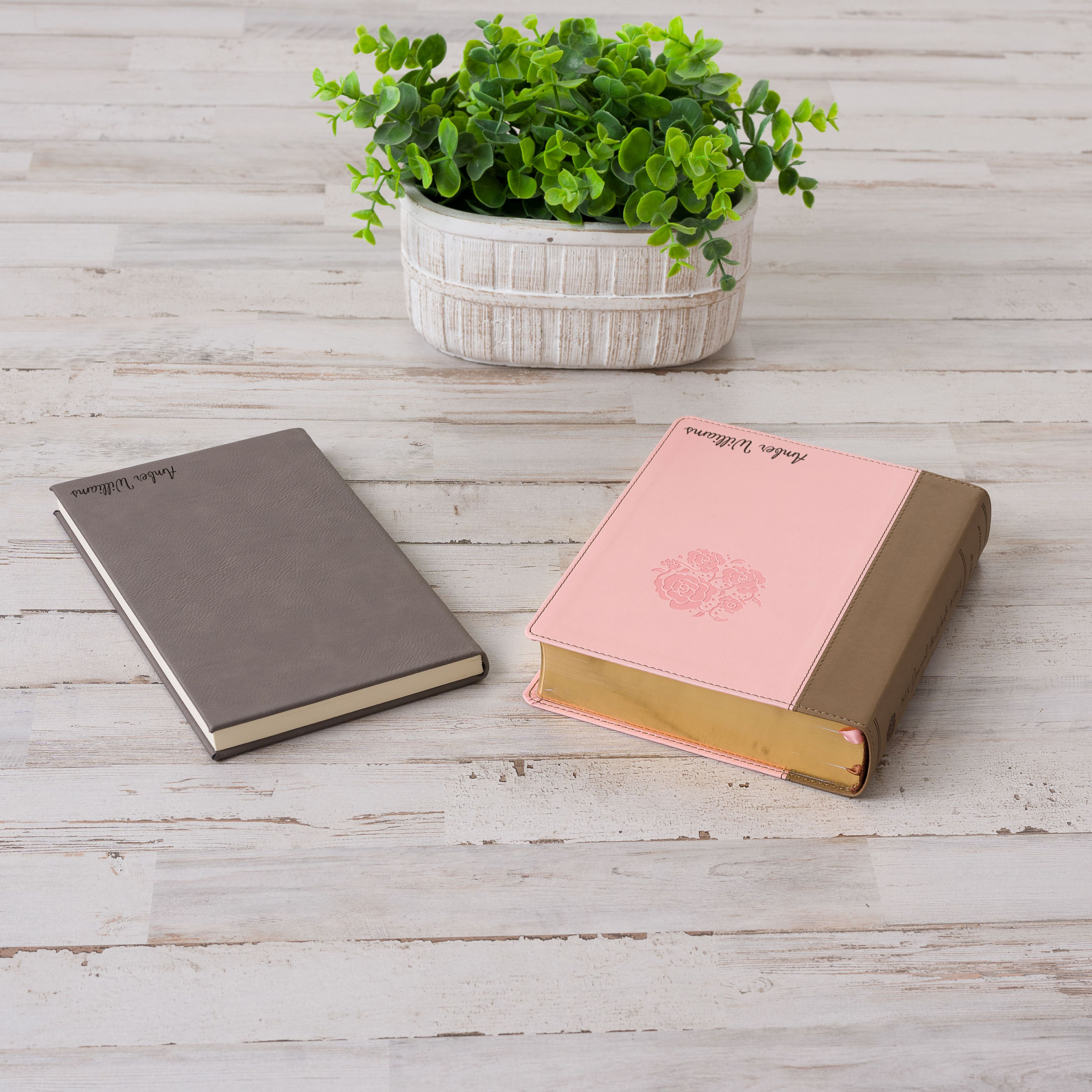 Personalized NIV Journaling Bible & Prayer Journal Set, Wide-Margin Journaling Bible, Custom Engraved Name, Christian Gift, Baptism Gift