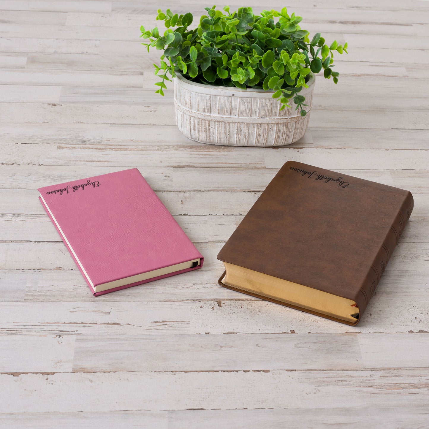 Personalized NASB Bible & Prayer Journal Set, Wide-Margin Reference Bible, Custom Engraved with Name, Christian Gift, Baptism Gift