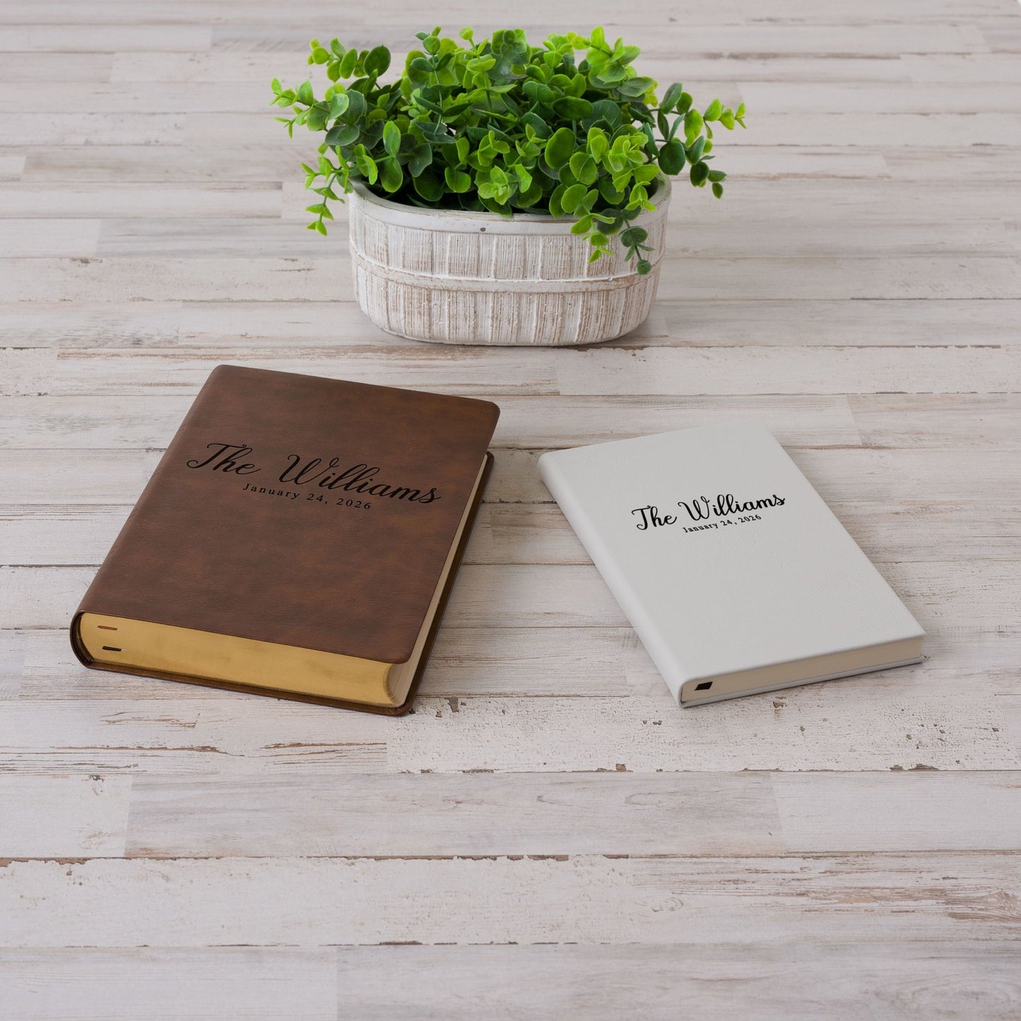 Personalized NASB Bible & Prayer Journal Set, Wide - Margin Reference Bible, Custom Engraved with Name, Christian Gift, Wedding Gift - Religious Books - Aylev