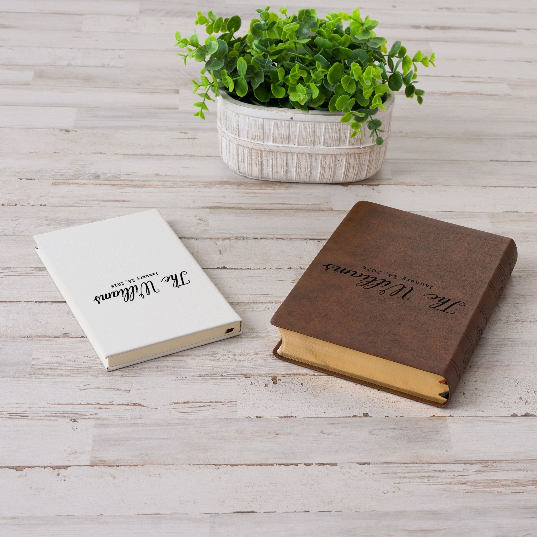 Personalized NASB Bible & Prayer Journal Set, Wide - Margin Reference Bible, Custom Engraved with Name, Christian Gift, Wedding Gift - Religious Books - Aylev