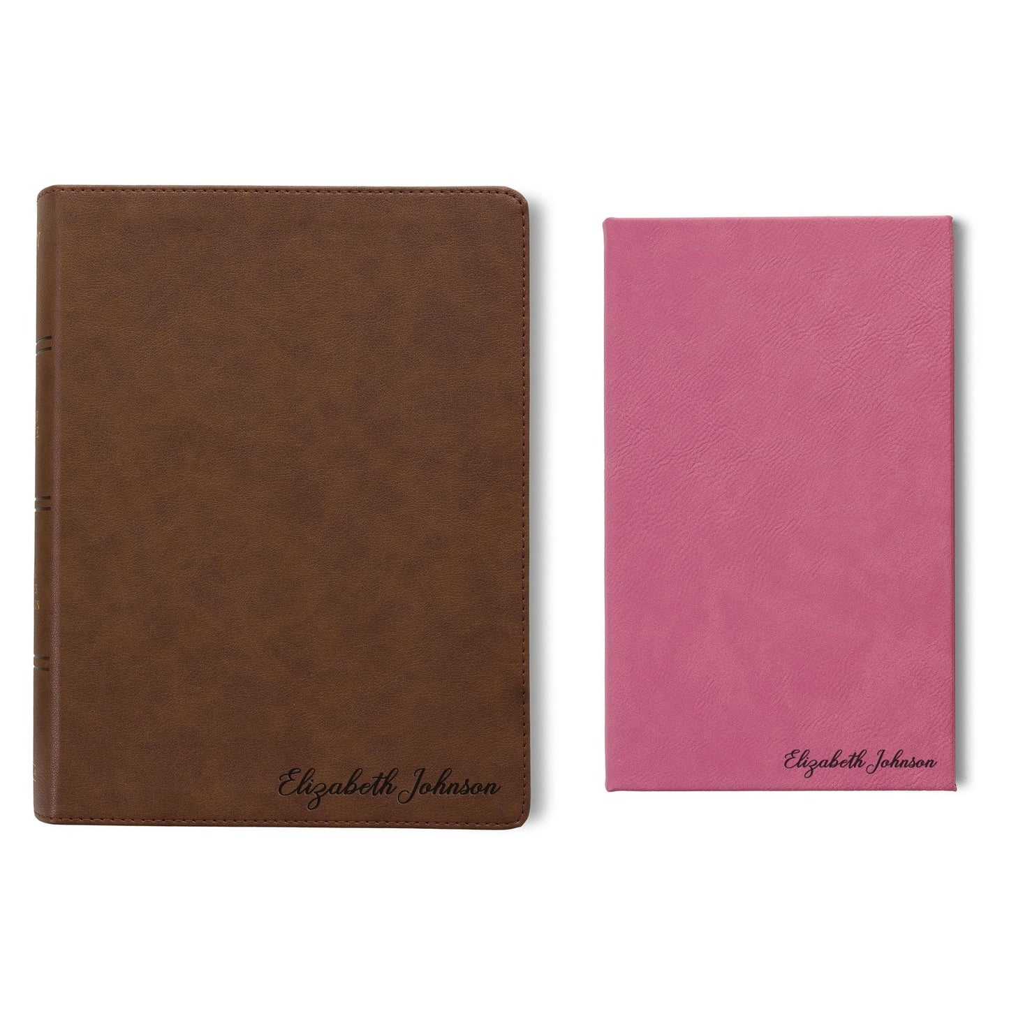 Personalized KJV Bible & Prayer Journal Set, Single - Column Wide - Margin Bible, Custom Engraved with Name, Christian Gift, Baptism Gift - Religious Books - Aylev