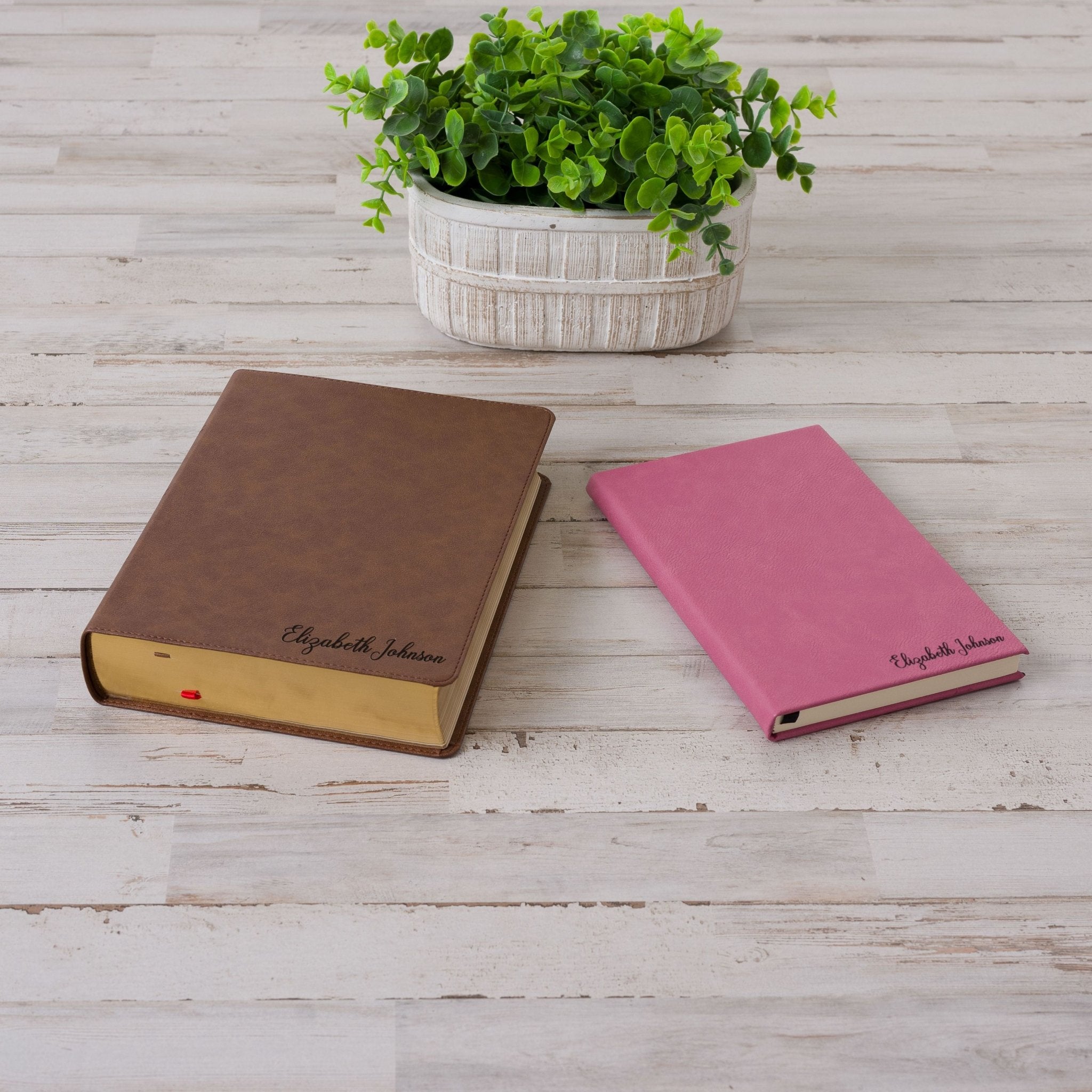 Personalized KJV Bible & Prayer Journal Set, Single - Column Wide - Margin Bible, Custom Engraved with Name, Christian Gift, Baptism Gift - Religious Books - Aylev