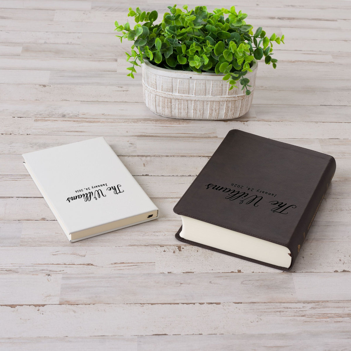 Personalized ESV Journaling Bible & Prayer Journal Set, Lined Wide - Margin Bible, Custom Engraved Name, Christian Gift, Wedding Gifts - Religious Books - Aylev