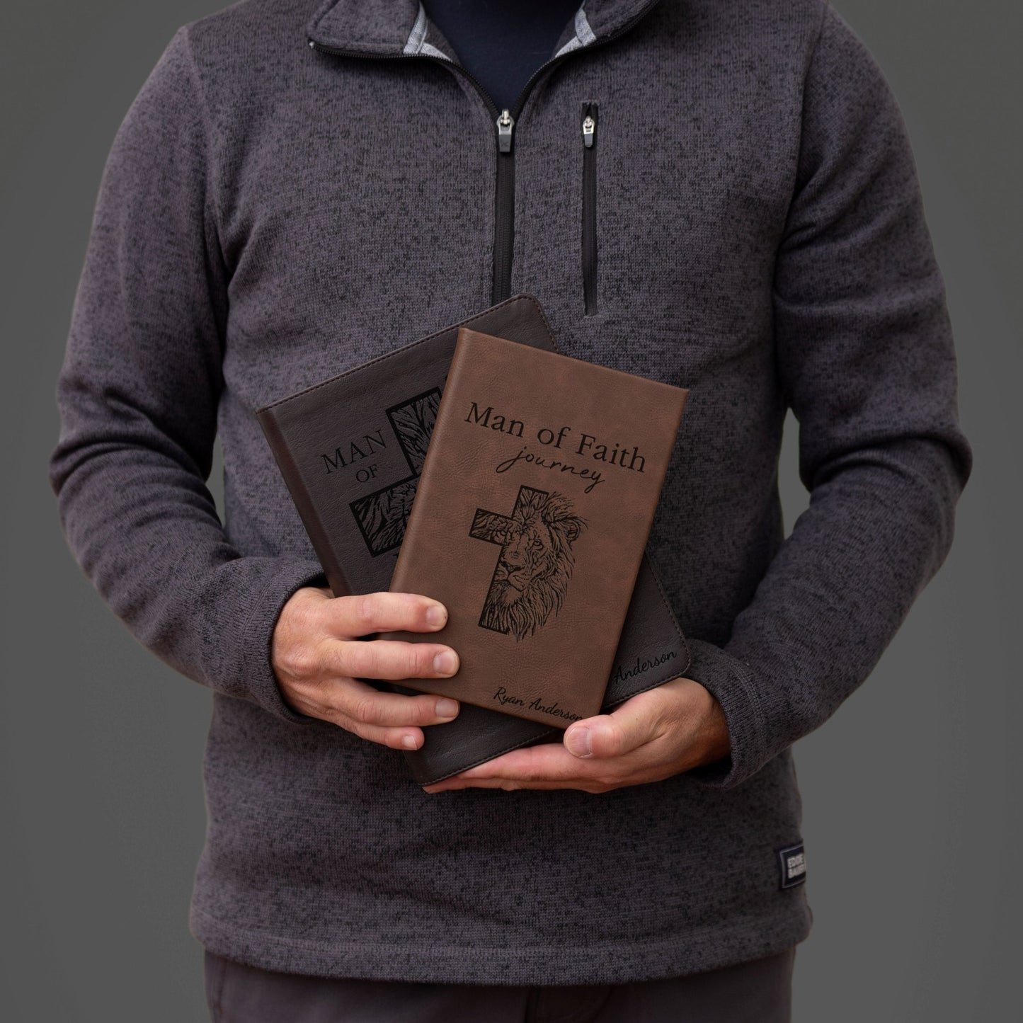 Personalized ESV Journaling Bible & Prayer Journal Set, Lined Wide - Margin Bible, Custom Engraved Name, Christian Gift, Baptism Gift - Religious Books - Aylev