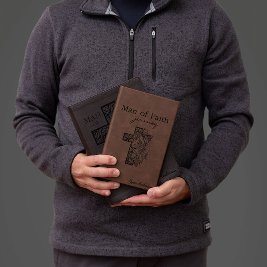 Personalized ESV Journaling Bible & Prayer Journal Set, Lined Wide - Margin Bible, Custom Engraved Name, Christian Gift, Baptism Gift - Religious Books - Aylev