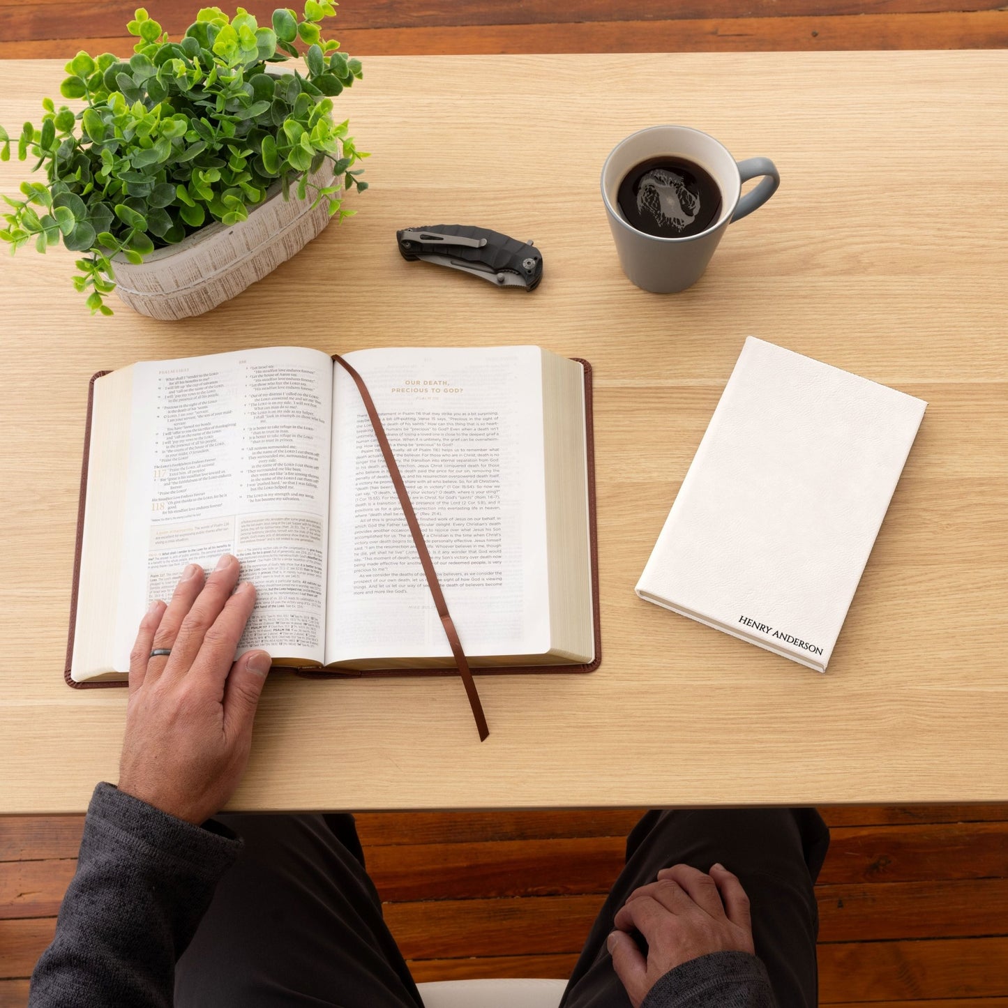 Personalized ESV Bible & Prayer Journal Set, Men's Study Bible, Custom Engraved with Name, Christian Gift, Baptism Gift for men - Religious Books - Aylev