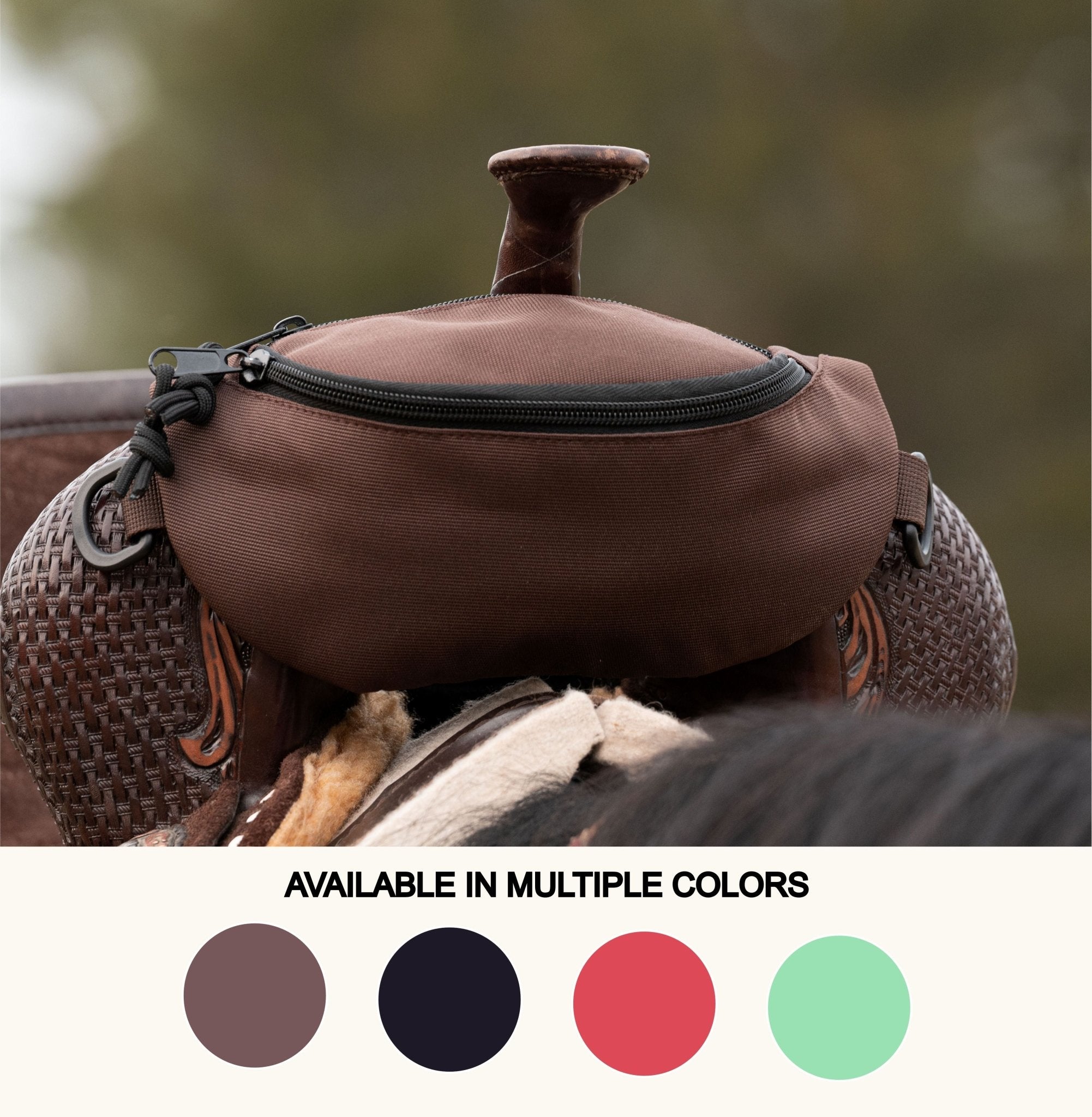 Horse Saddle Pommel Bag, Equestrian Storage Bag for Trail Riding & Horse Tack, Multiple Colors - Horse Tack Accessories - Aylev
