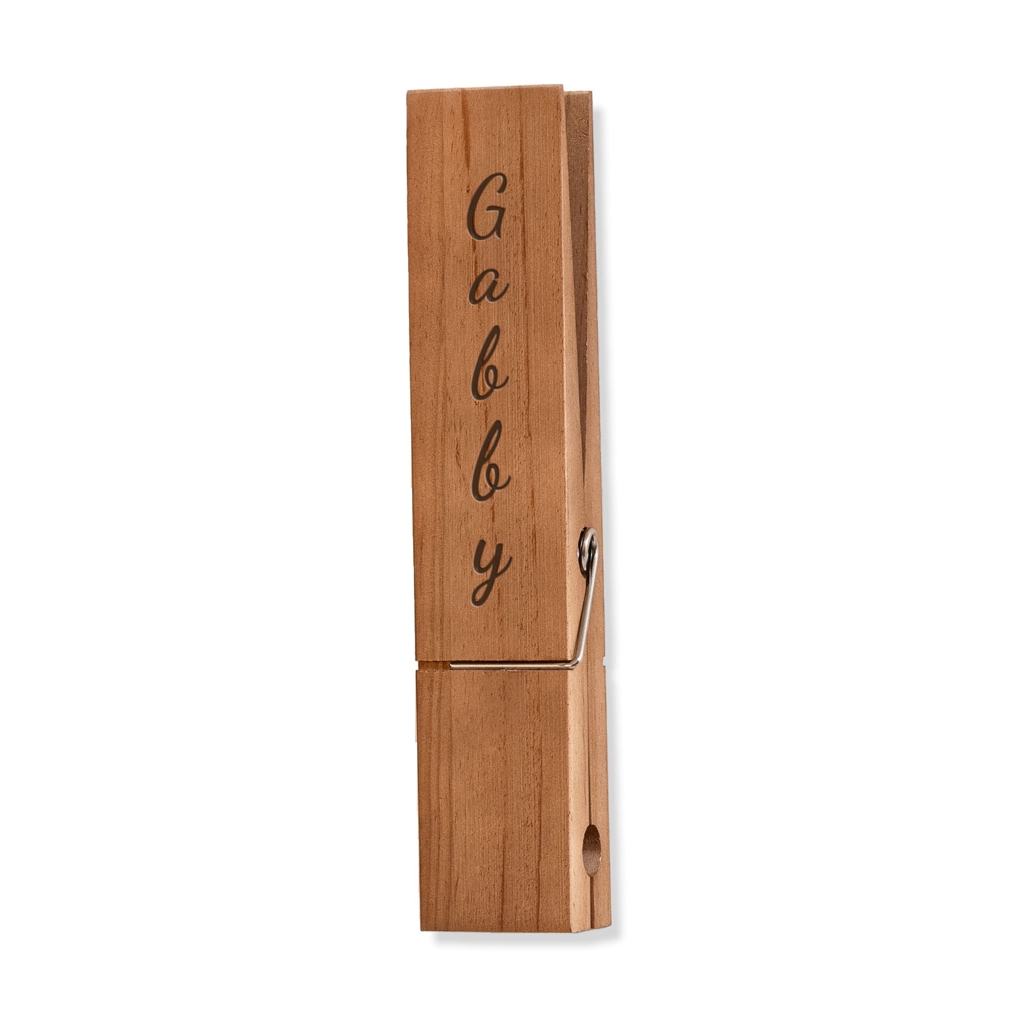 Personalized Jumbo Giant Clothespin Towel Holder, Rustic Farmhouse Wall Decor, 12" Large Clothespin for Bathroom & Laundry Room Accessories - Apparel & Accessories - Aylev