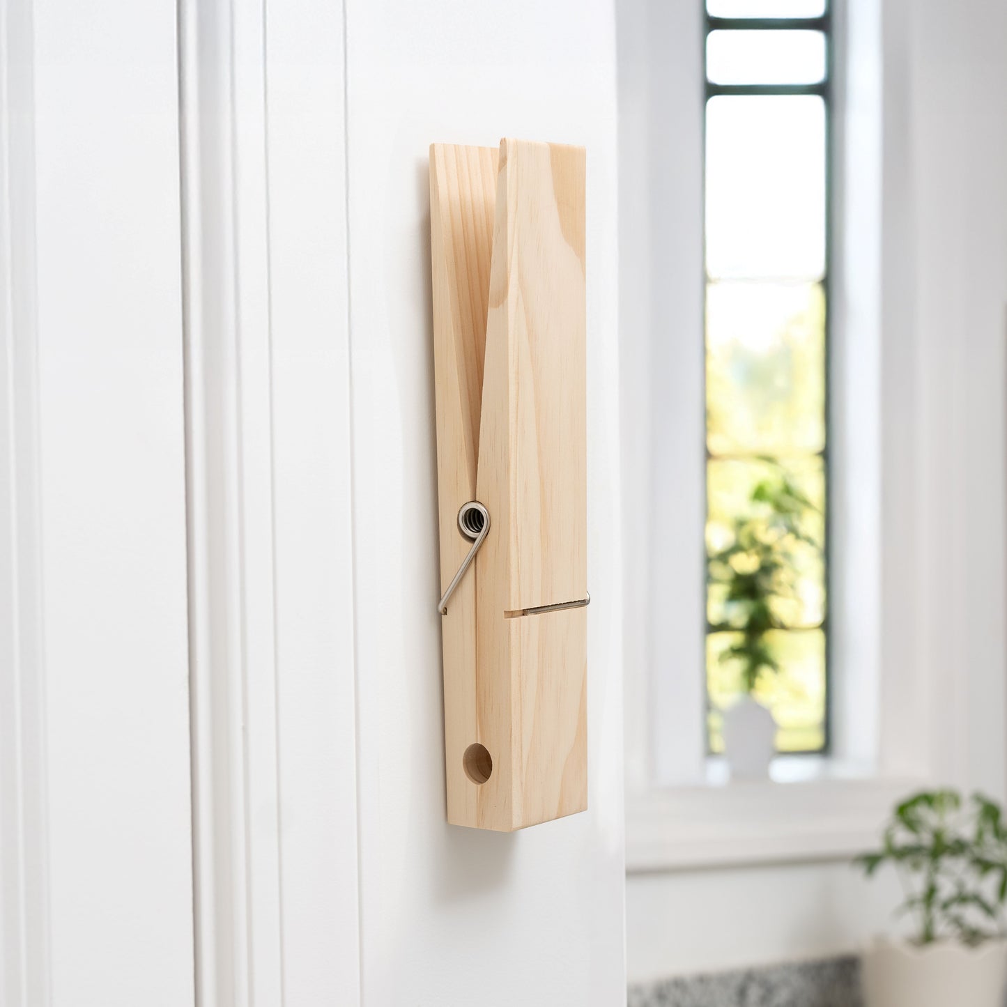 Jumbo Giant Clothespin Towel Holder, Rustic Farmhouse Wall Decor, 12" Large Clothespin for Bathroom & Laundry Room Accessories