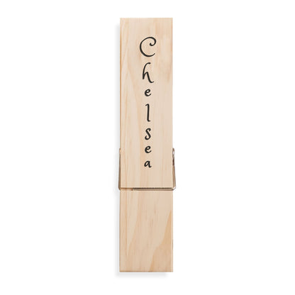 Personalized Jumbo Giant Clothespin Towel Holder, Rustic Farmhouse Wall Decor, 12" Large Clothespin for Bathroom & Laundry Room Accessories - Apparel & Accessories - Aylev